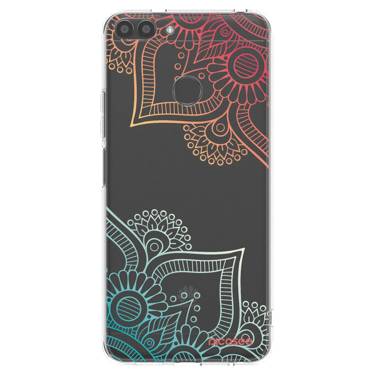 Picasee husă transparentă din silicon pentru Huawei P Smart - Flowers pattern