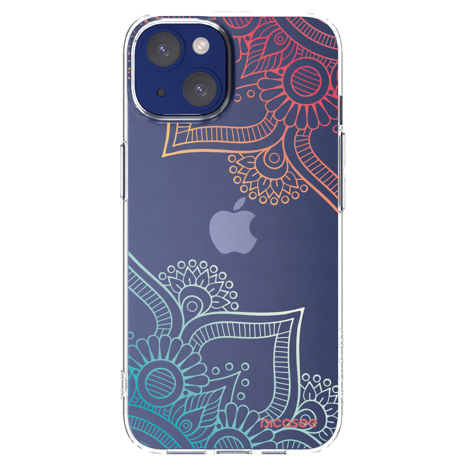Picasee husă transparentă din silicon pentru Apple iPhone 14 - Flowers pattern