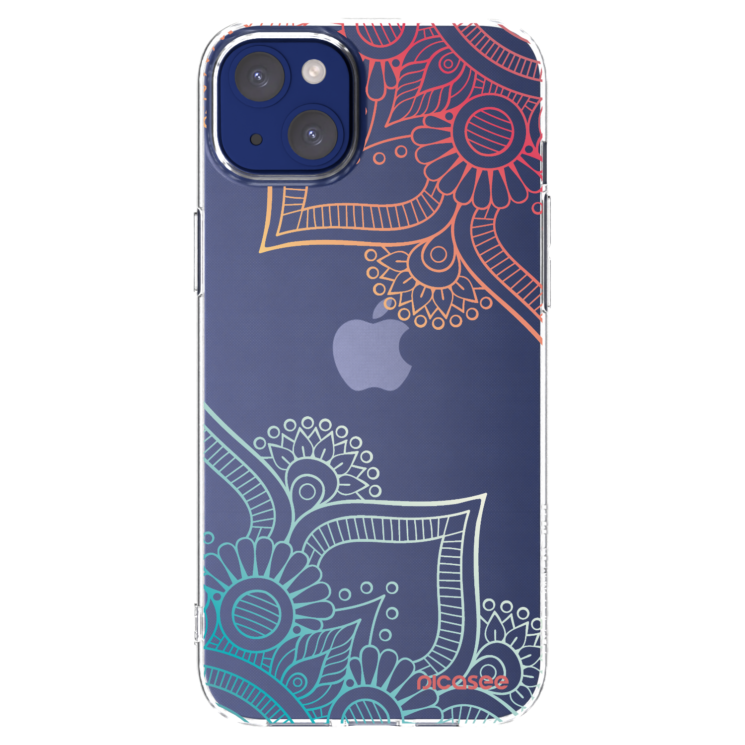 Picasee husă transparentă din silicon pentru Apple iPhone 14 Plus - Flowers pattern