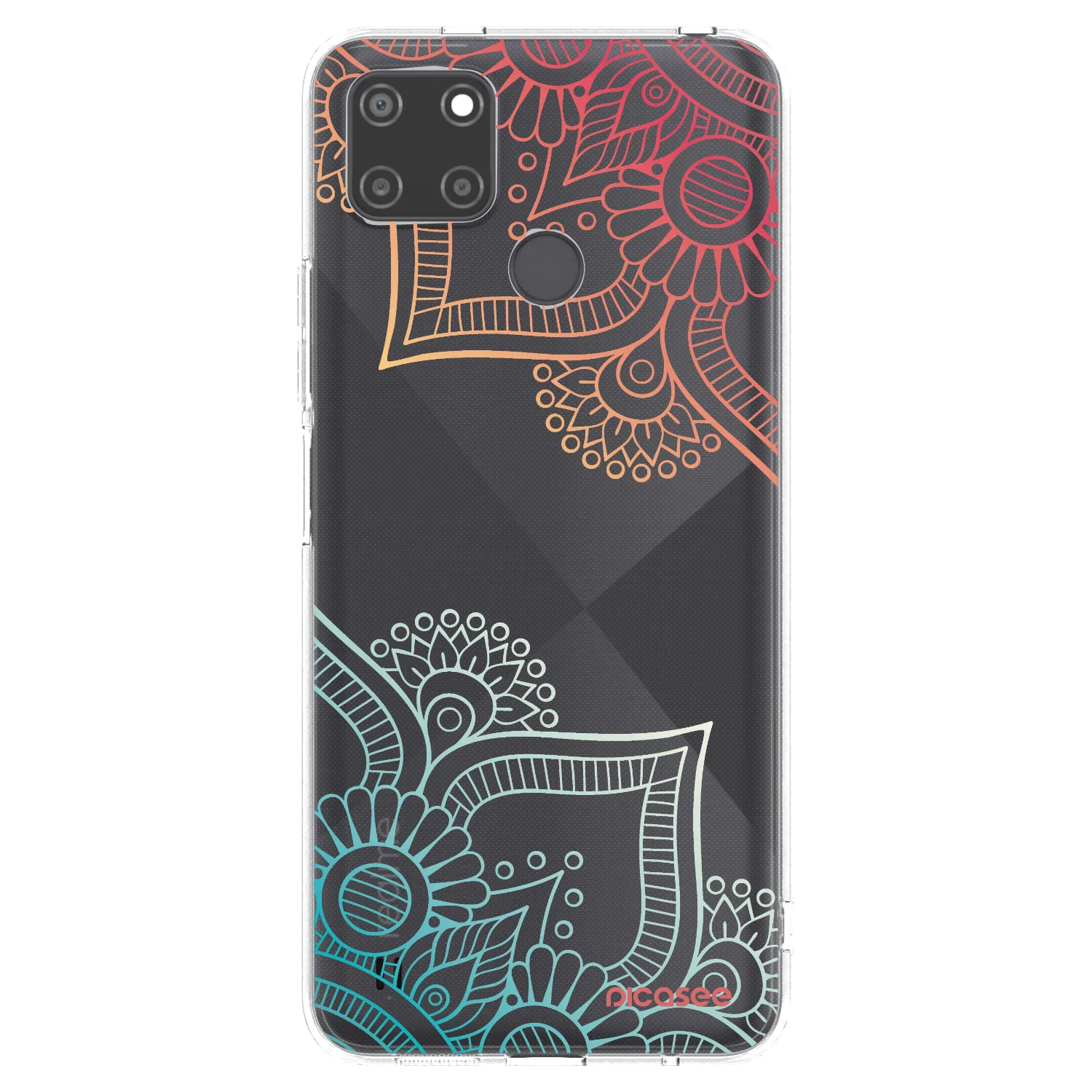 Picasee husă transparentă din silicon pentru Realme C21Y - Flowers pattern