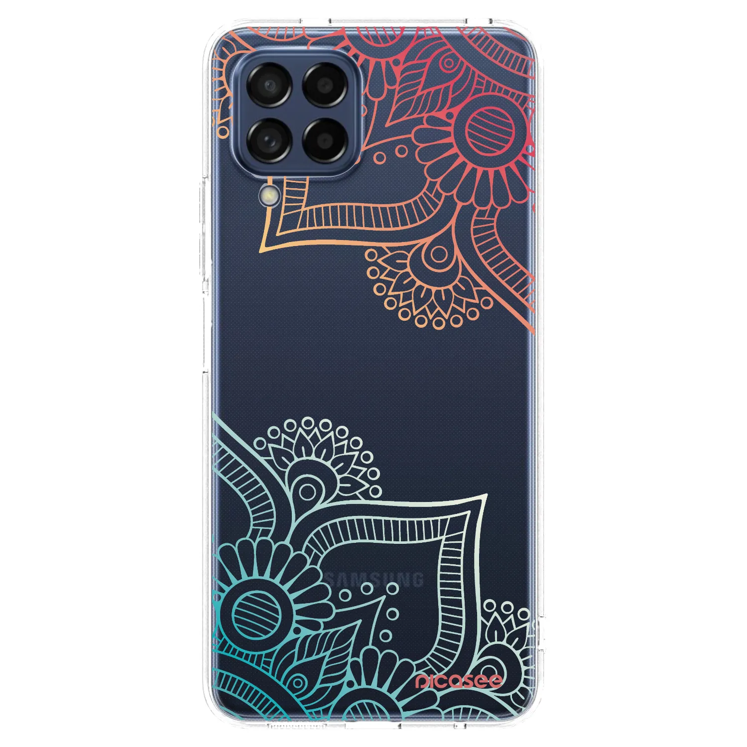 Picasee husă transparentă din silicon pentru Samsung Galaxy M53 5G - Flowers pattern