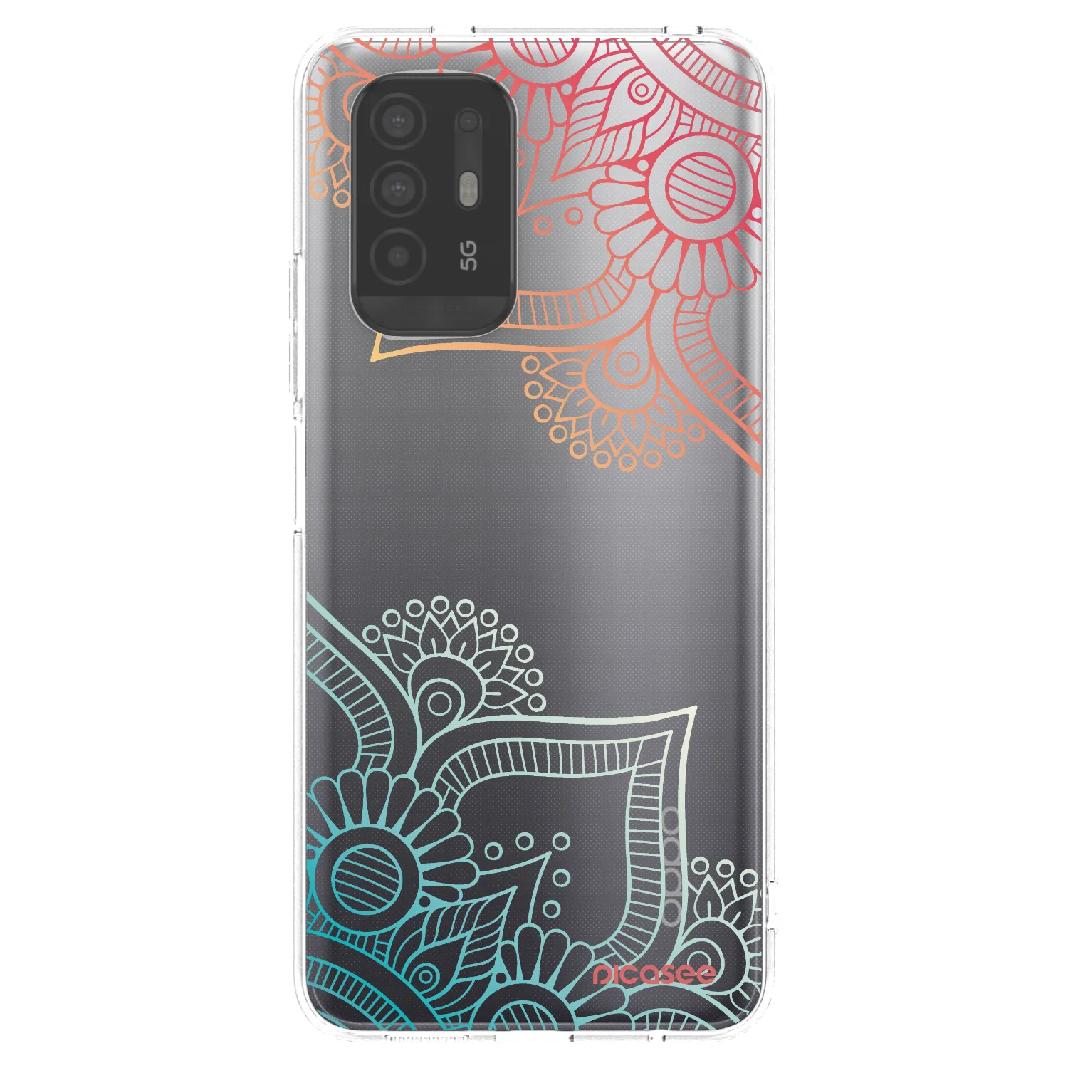 Picasee husă transparentă din silicon pentru OPPO A94 5G - Flowers pattern