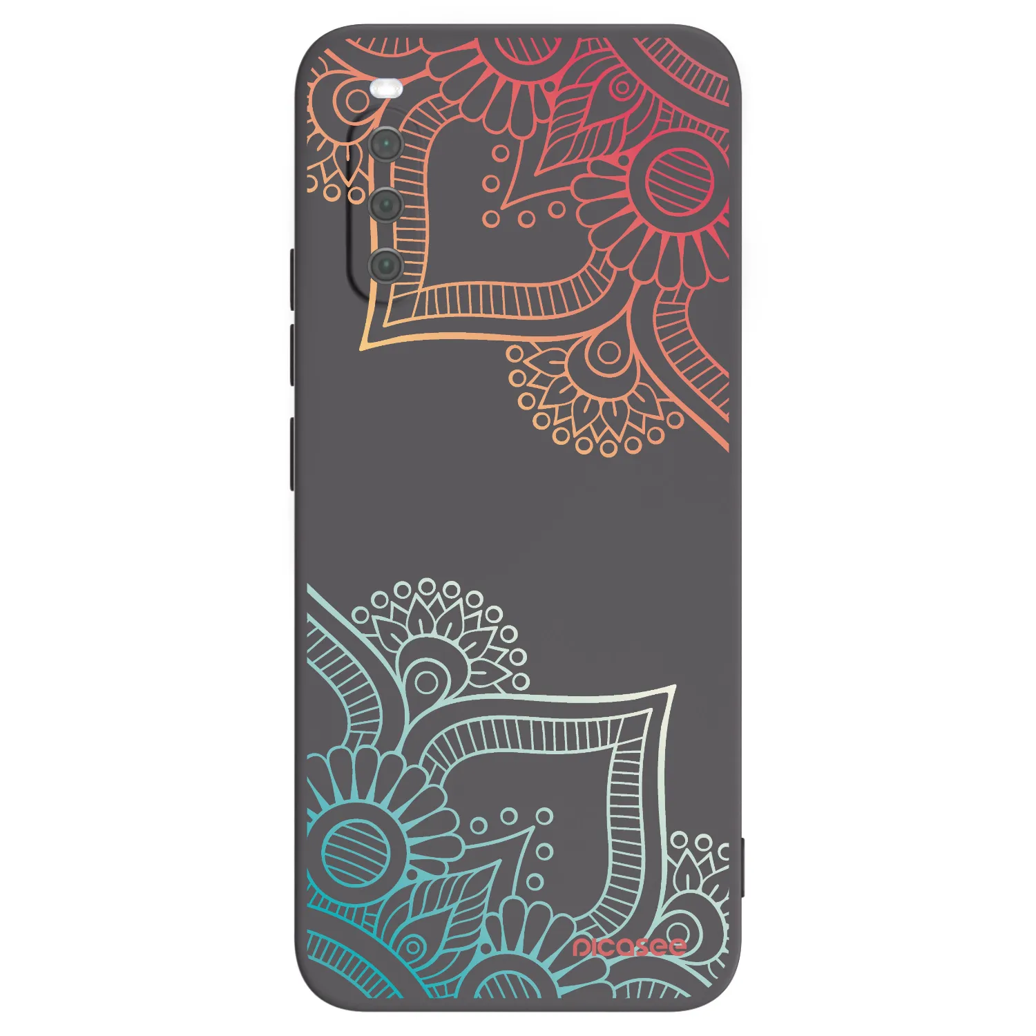 Picasee husă neagră din silicon pentru Sony Xperia 10 III - Flowers pattern