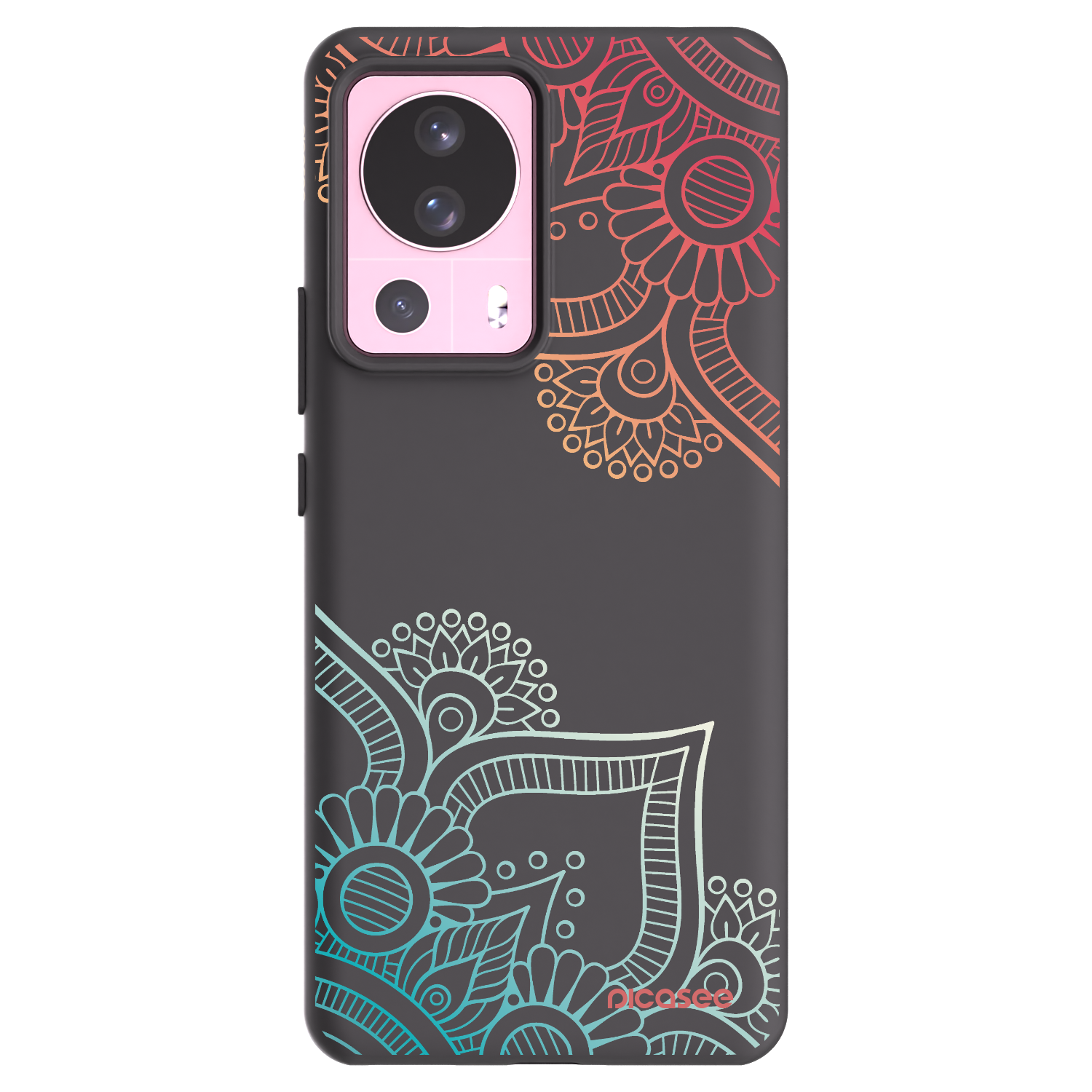 Picasee husă neagră din silicon pentru Xiaomi 13 Lite - Flowers pattern