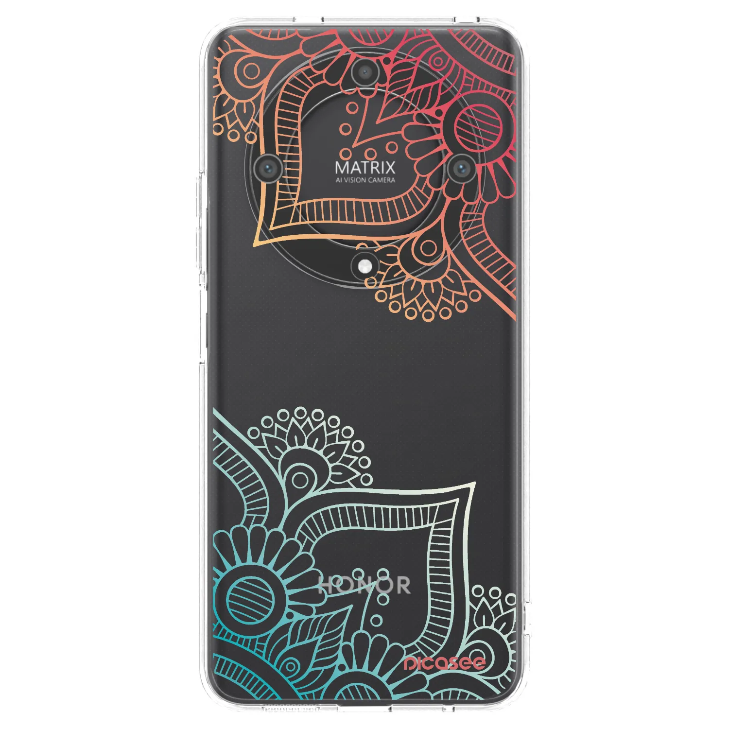 Picasee husă transparentă din silicon pentru Honor Magic5 Lite 5G - Flowers pattern