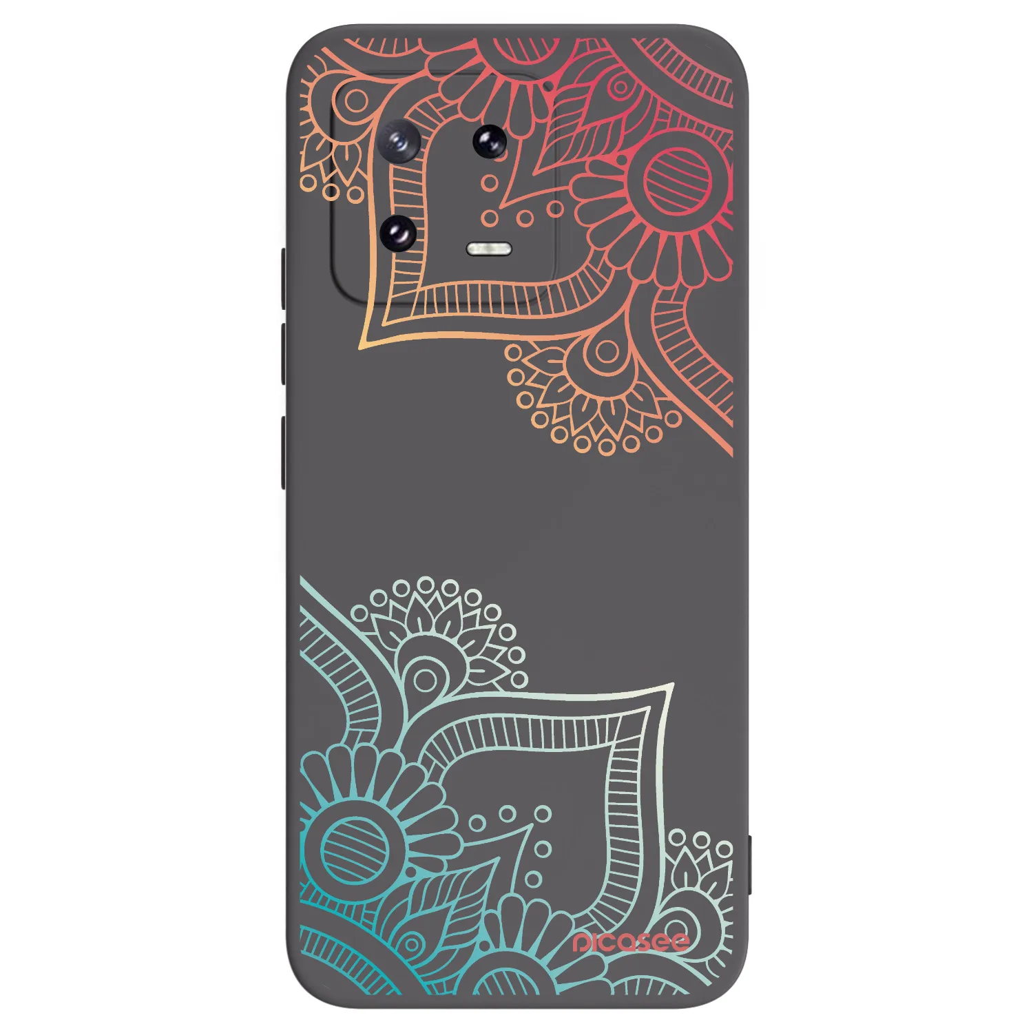 Picasee husă neagră din silicon pentru Xiaomi 13 Pro - Flowers pattern