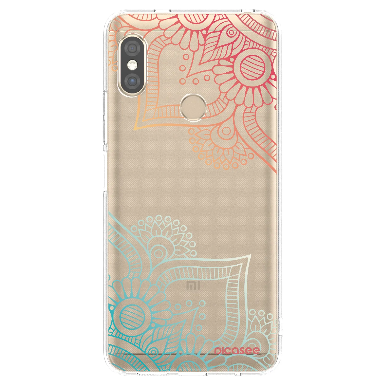 Picasee husă transparentă din silicon pentru Xiaomi Redmi Note 5 Global - Flowers pattern
