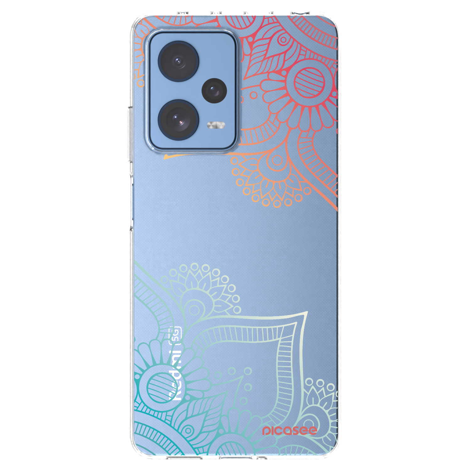 Picasee husă transparentă din silicon pentru Xiaomi Redmi Note 12 Pro 5G - Flowers pattern