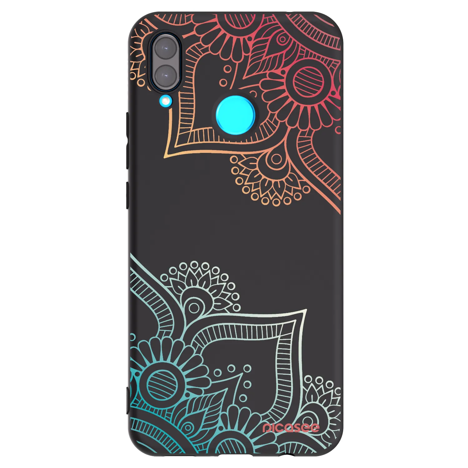 Picasee husă neagră din silicon pentru Huawei Nova 3 - Flowers pattern