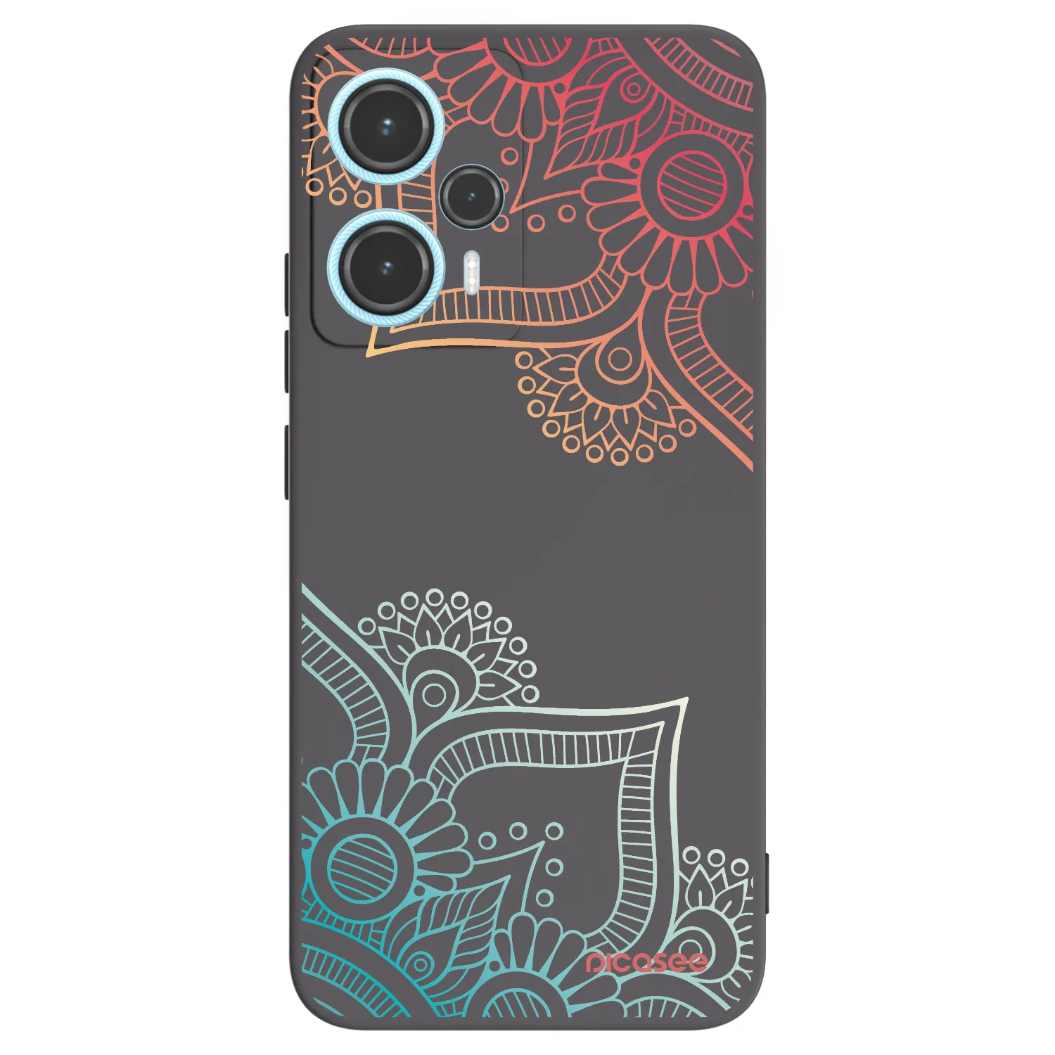 Picasee husă neagră din silicon pentru Xiaomi Poco F5 - Flowers pattern