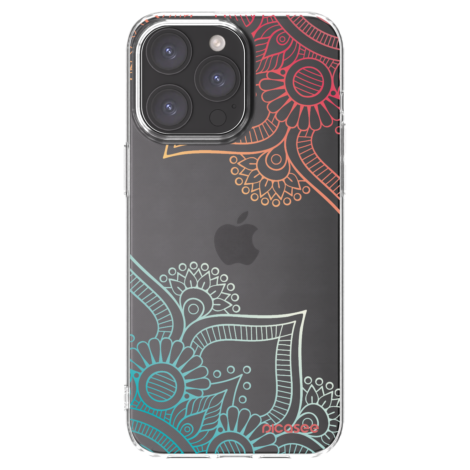 Picasee husă transparentă din silicon pentru Apple iPhone 15 Pro Max - Flowers pattern