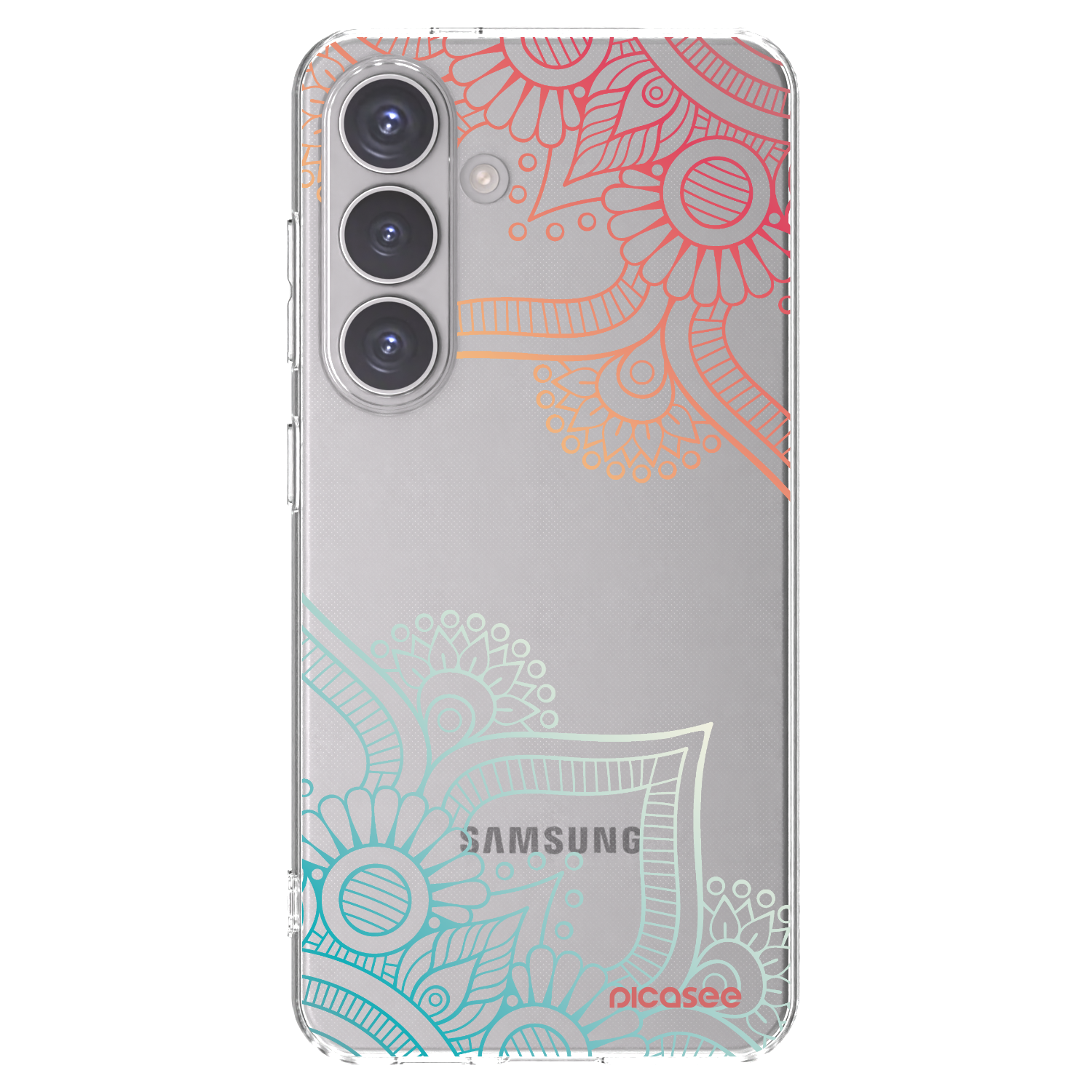 Picasee husă transparentă din silicon pentru Samsung Galaxy S24 S921B 5G - Flowers pattern