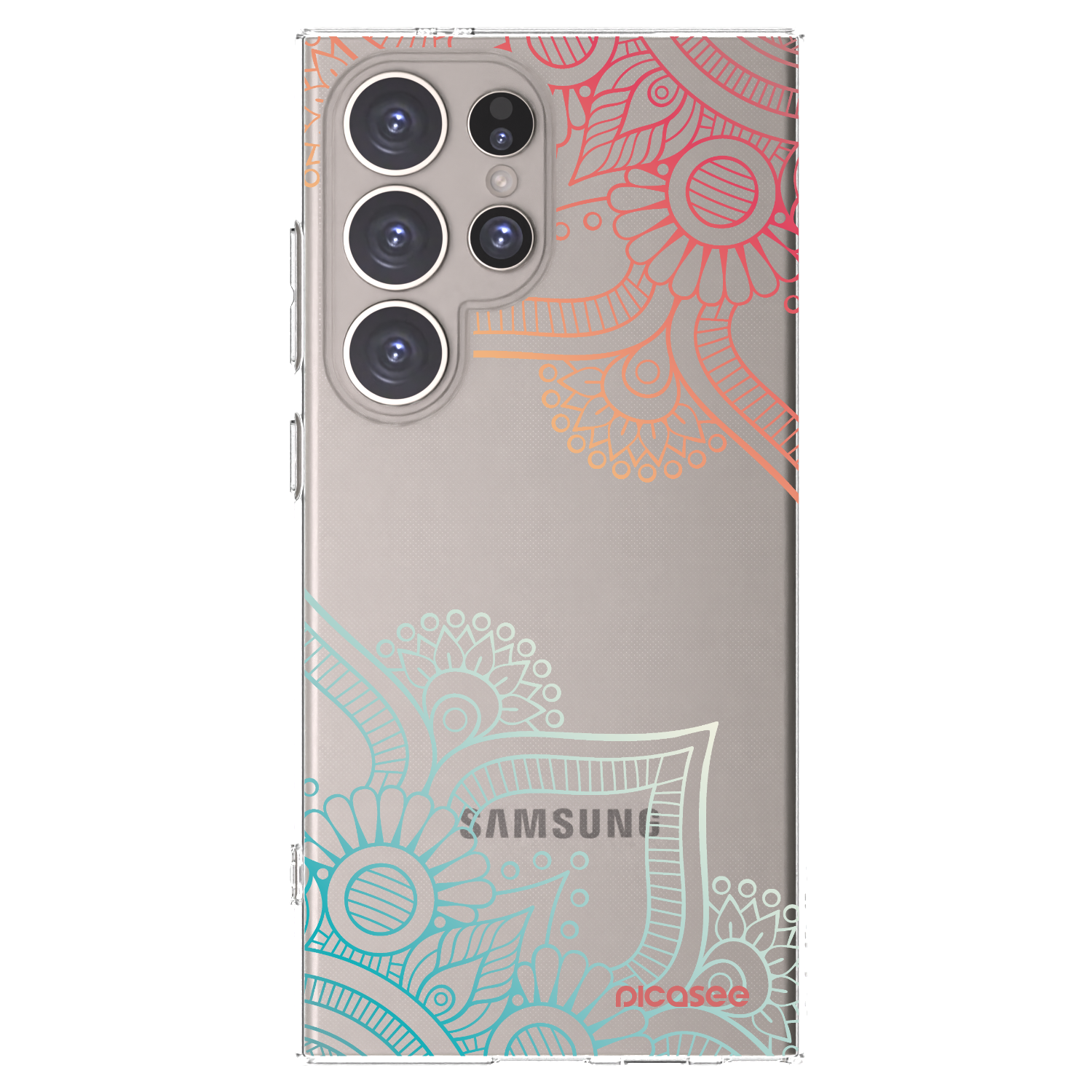 Picasee husă transparentă din silicon pentru Samsung Galaxy S24 Ultra S928B 5G - Flowers pattern