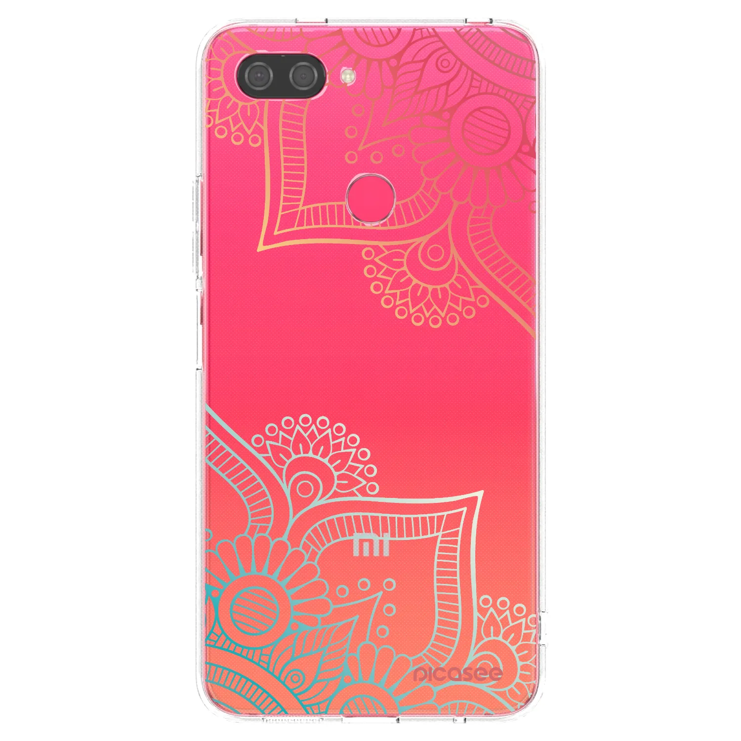 Picasee husă transparentă din silicon pentru Xiaomi Mi 8 Lite - Flowers pattern