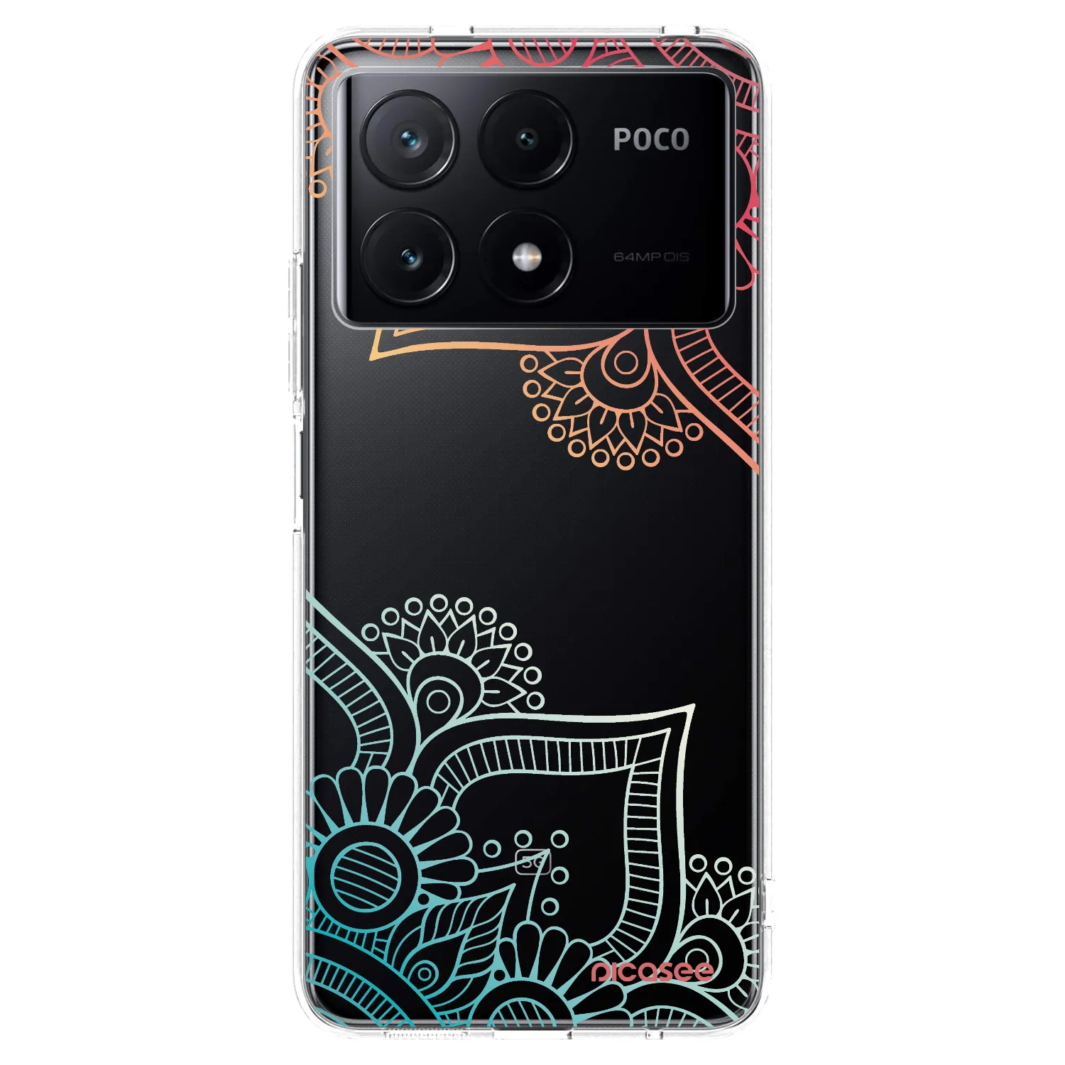 Picasee husă transparentă din silicon pentru Xiaomi Poco X6 Pro - Flowers pattern