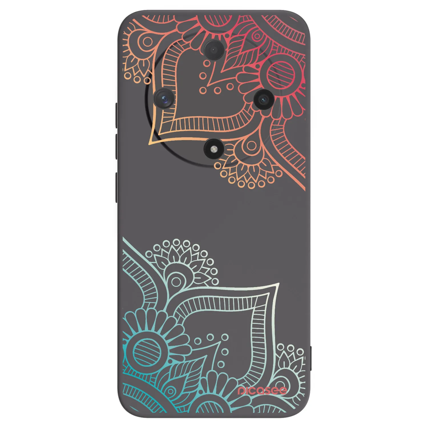 Picasee husă neagră din silicon pentru Honor Magic6 Lite 5G - Flowers pattern