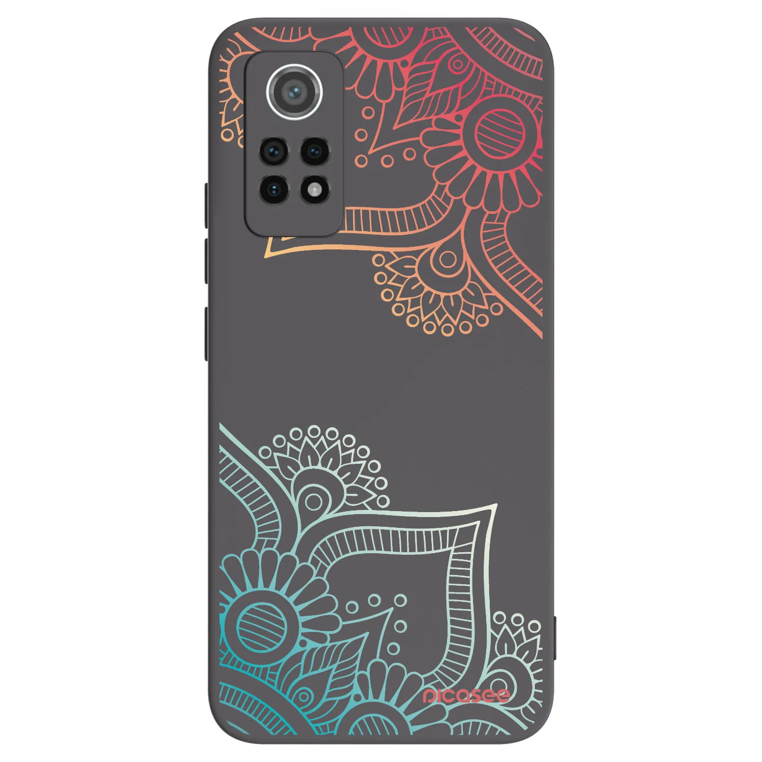 Picasee husă neagră din silicon pentru Xiaomi Redmi Note 12 Pro 4G - Flowers pattern