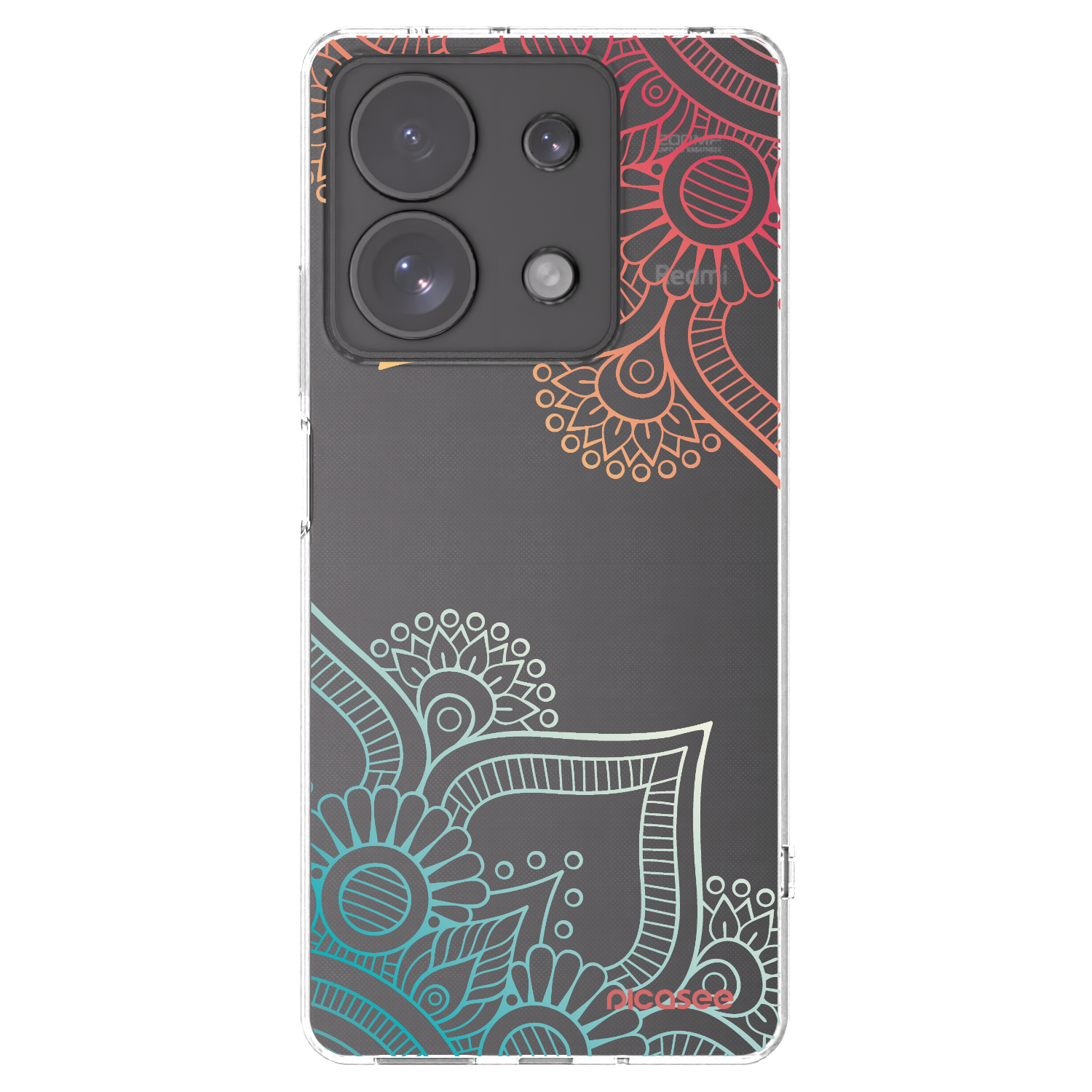 Picasee husă transparentă din silicon pentru Xiaomi Redmi Note 13 Pro 4G - Flowers pattern
