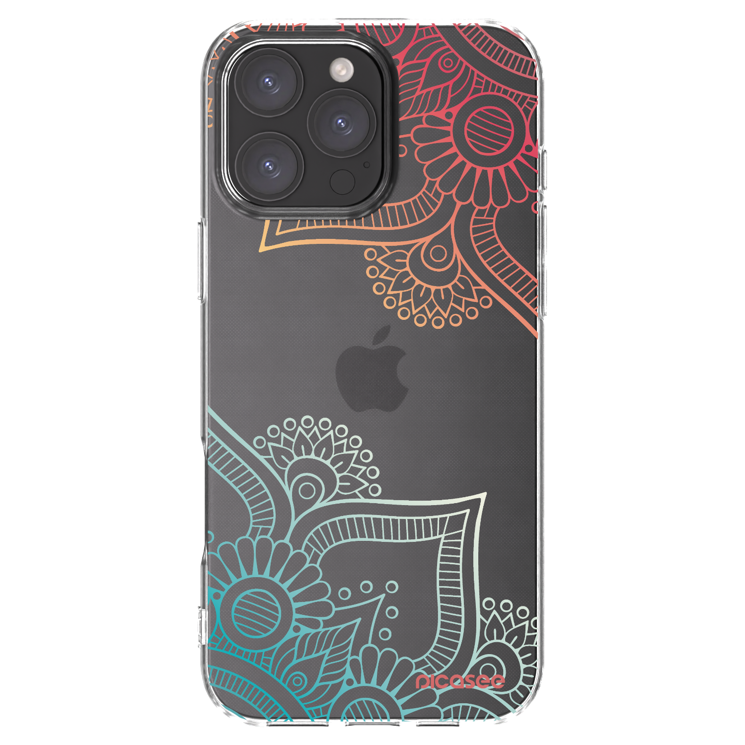 Picasee husă transparentă din silicon pentru Apple iPhone 16 Pro Max - Flowers pattern