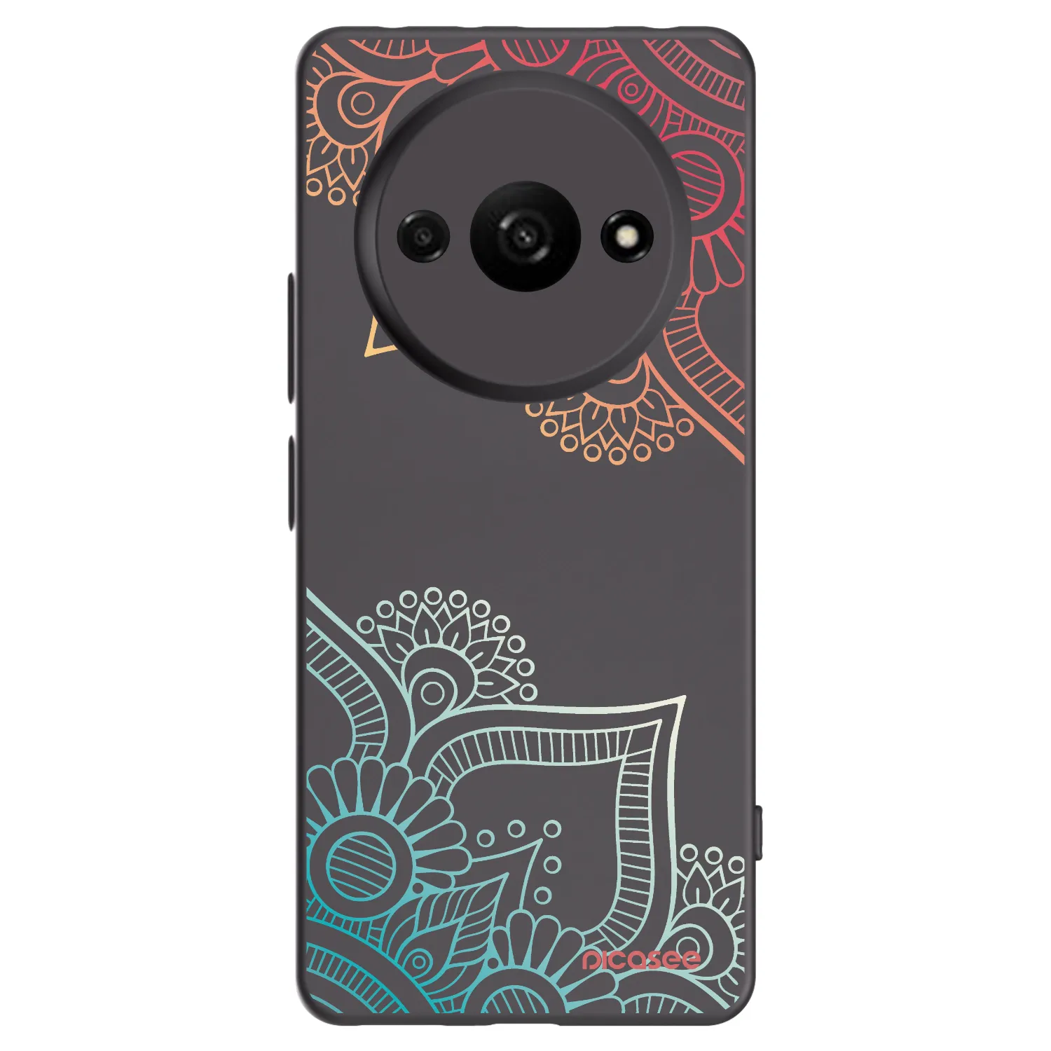 Picasee husă neagră din silicon pentru Xiaomi Redmi A3 - Flowers pattern
