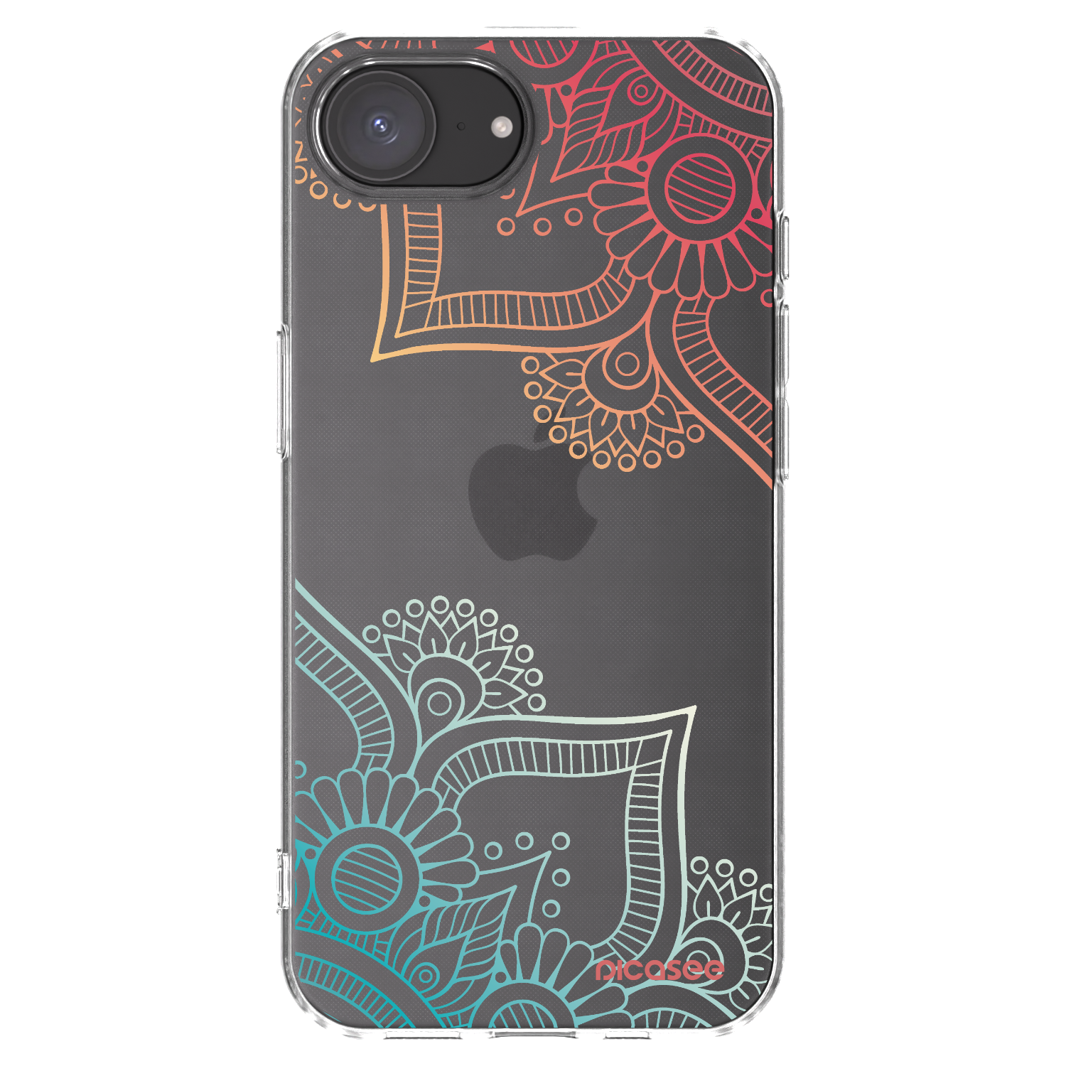 Picasee husă transparentă din silicon pentru Apple iPhone 16e - Flowers pattern