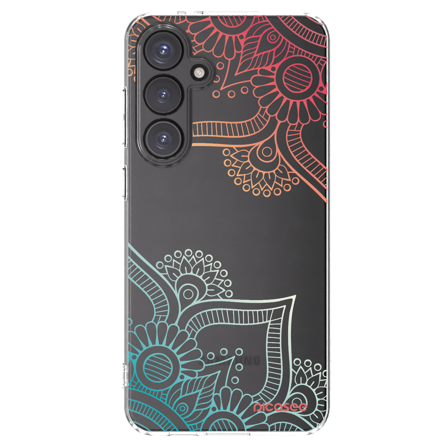 Picasee husă transparentă din silicon pentru Samsung Galaxy S24 FE S721B - Flowers pattern
