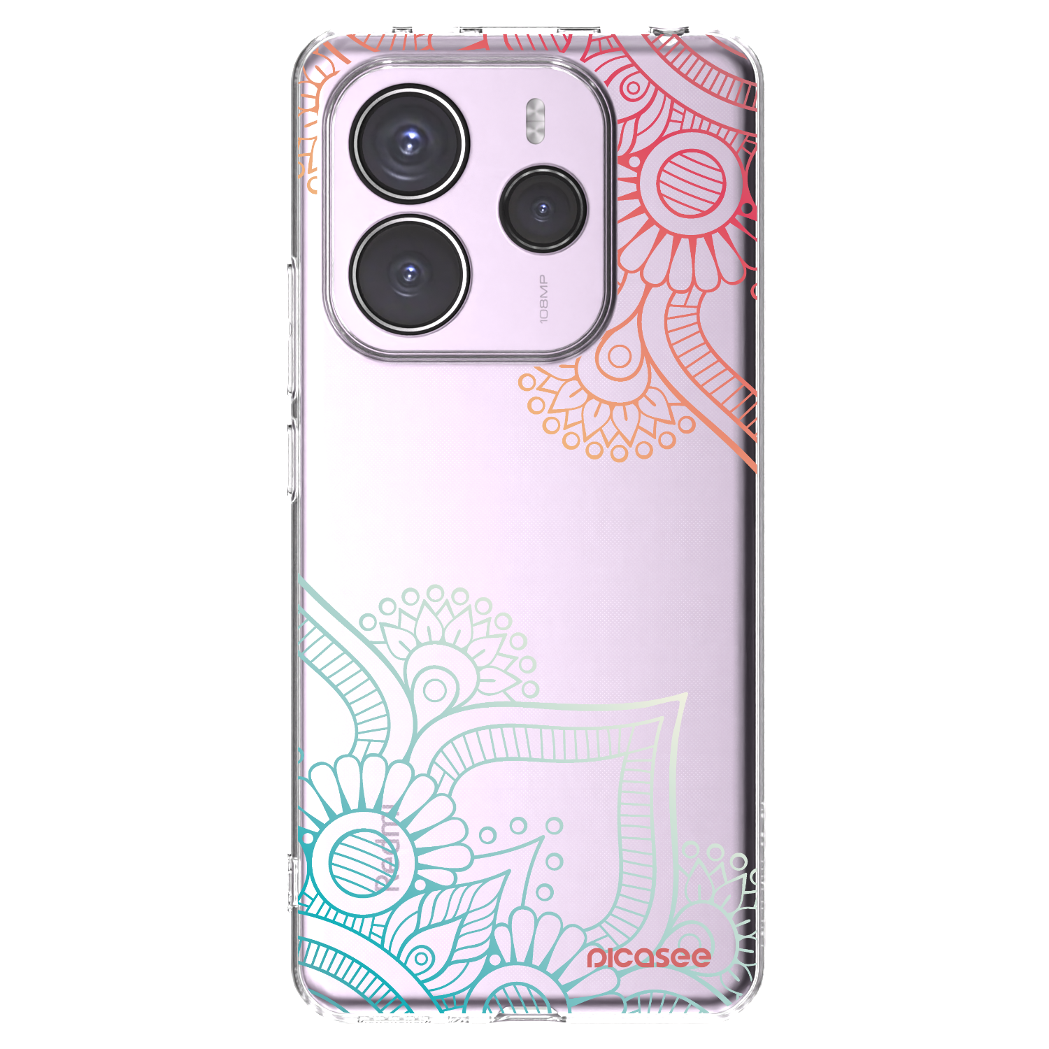Picasee husă transparentă din silicon pentru Xiaomi Redmi Note 14 5G - Flowers pattern