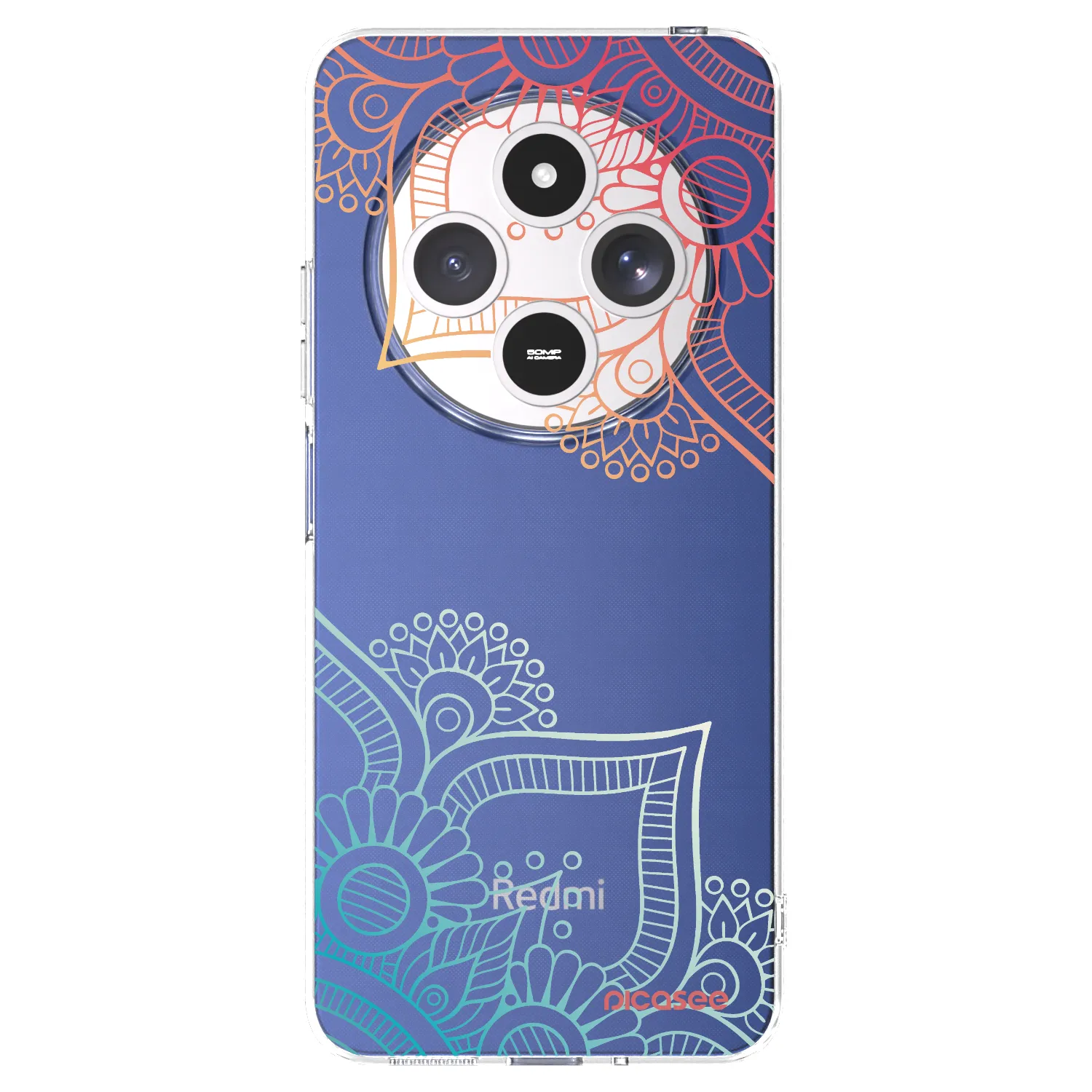 Picasee husă transparentă din silicon pentru Xiaomi Redmi 14C - Flowers pattern
