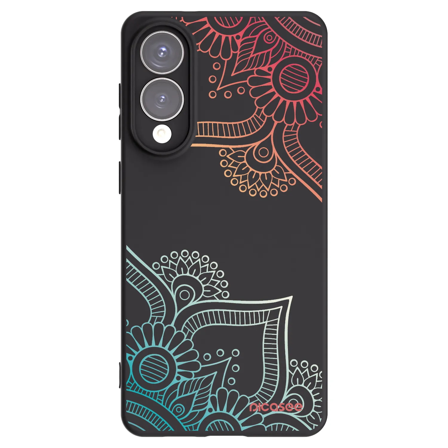 Picasee husă neagră din silicon pentru Samsung Galaxy S25 Edge 5G - Flowers pattern