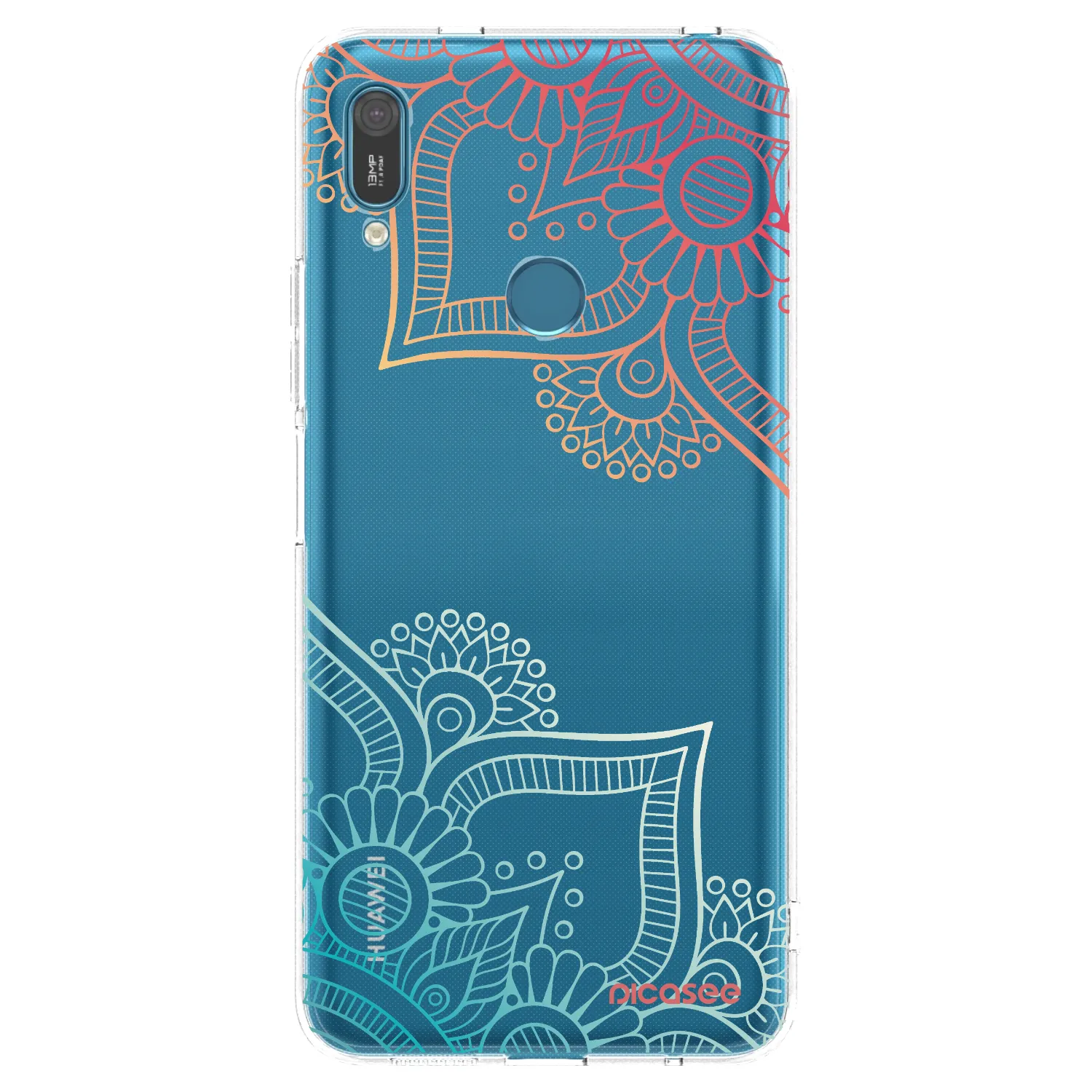 Picasee husă transparentă din silicon pentru Huawei Y7 2019 - Flowers pattern