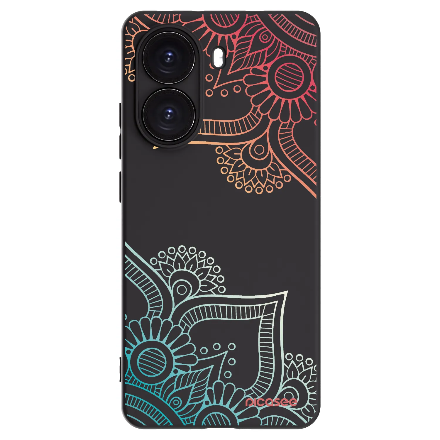 Picasee husă neagră din silicon pentru Xiaomi Poco X7 Pro 5G - Flowers pattern