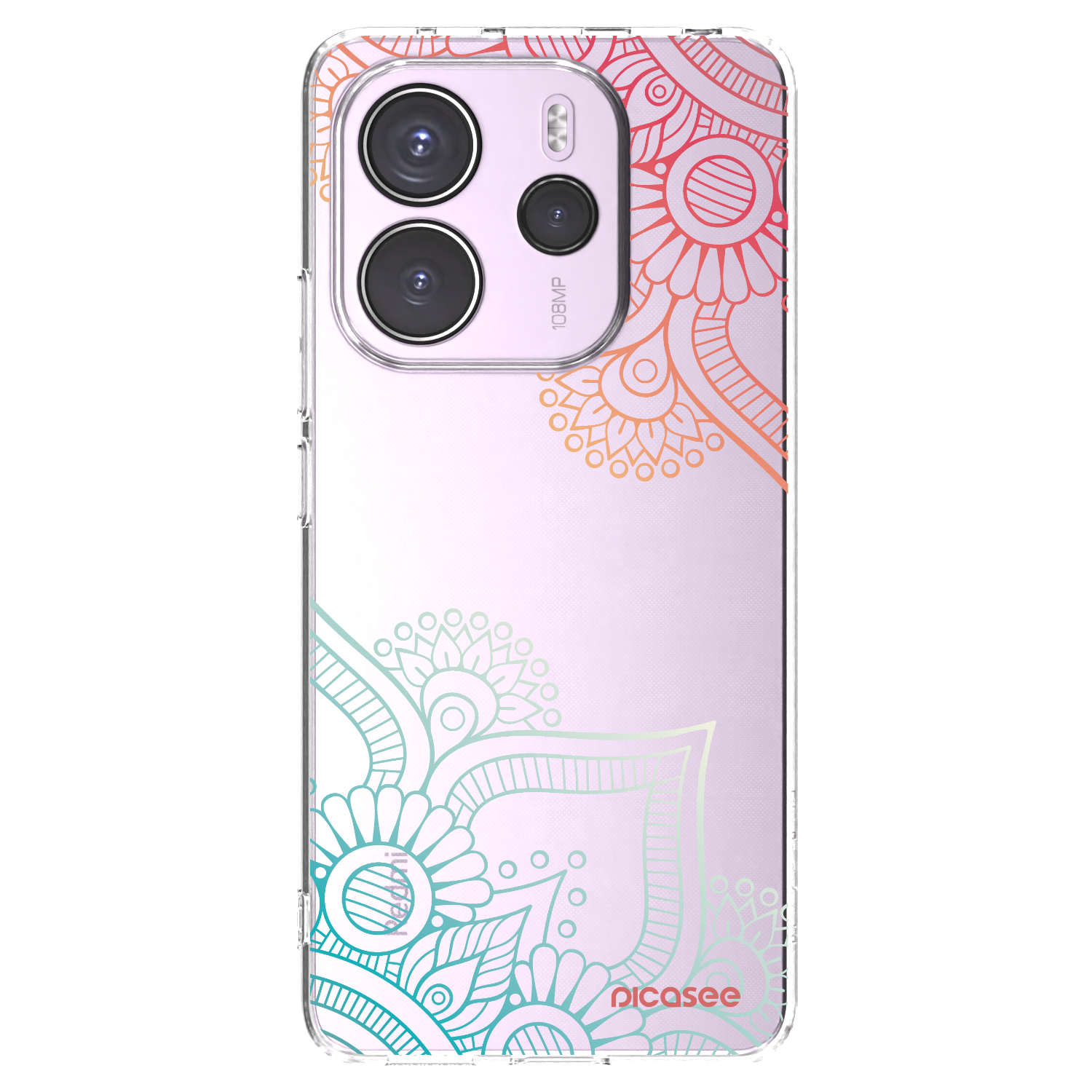 Picasee husă transparentă din silicon pentru Xiaomi Redmi Note 14 4G - Flowers pattern
