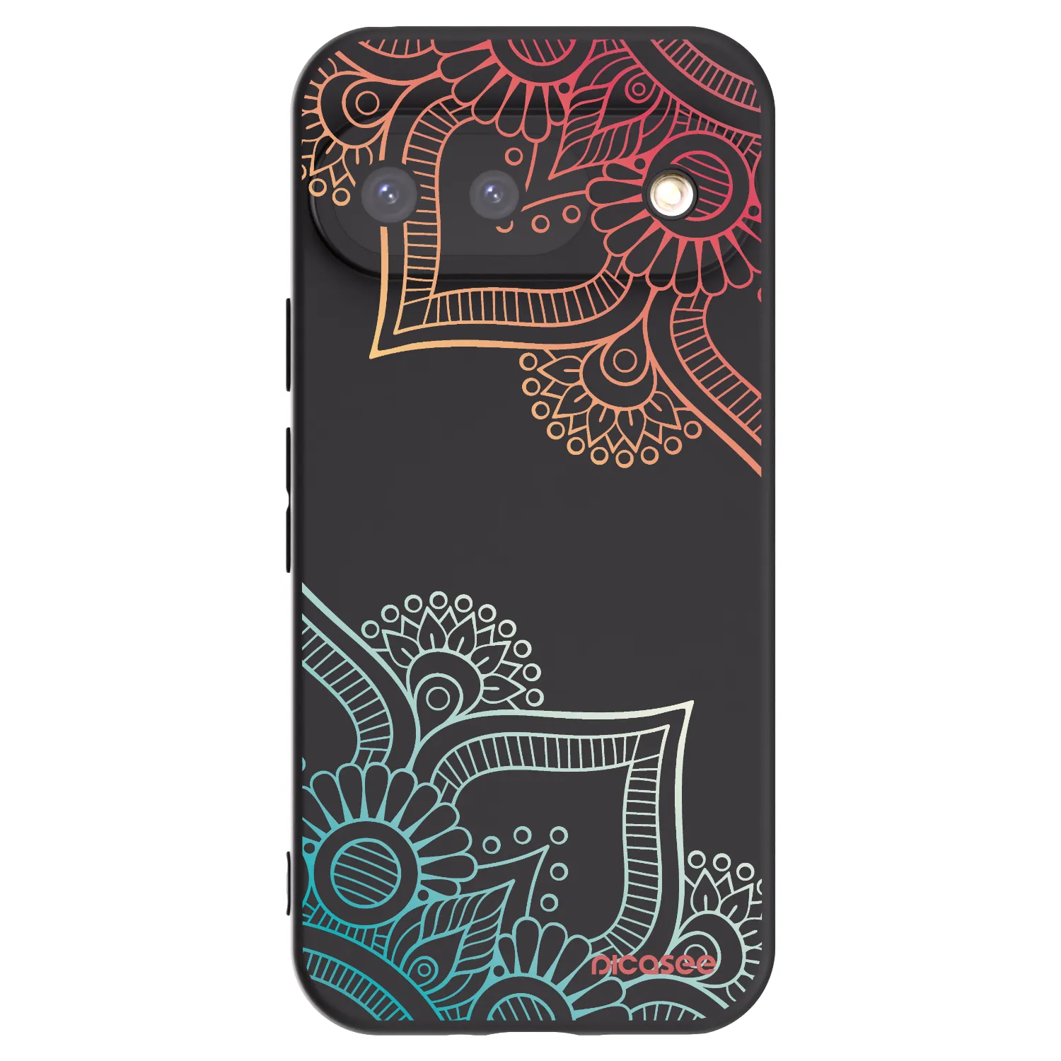 Picasee husă neagră din silicon pentru Google Pixel 9 - Flowers pattern