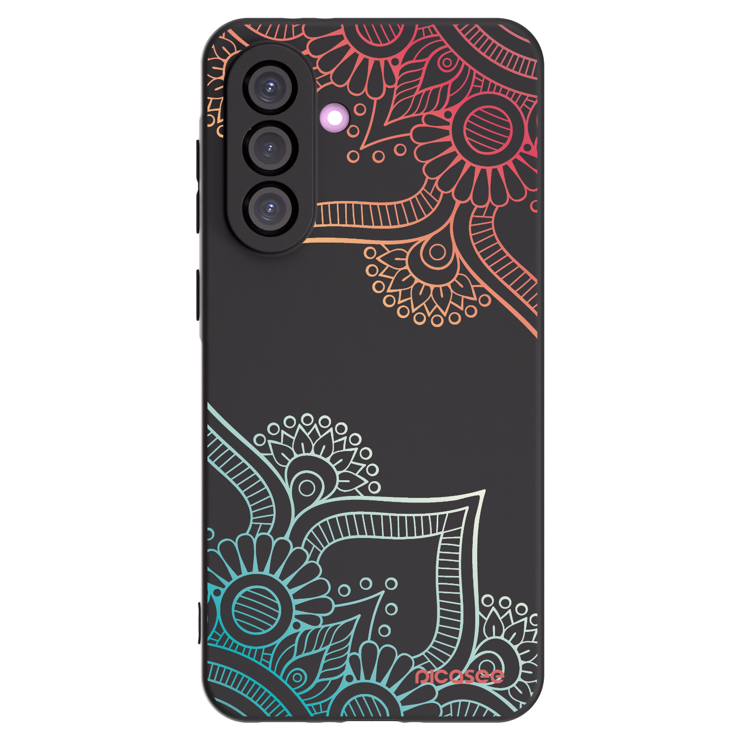 Picasee husă neagră din silicon pentru Samsung Galaxy A36 5G - Flowers pattern