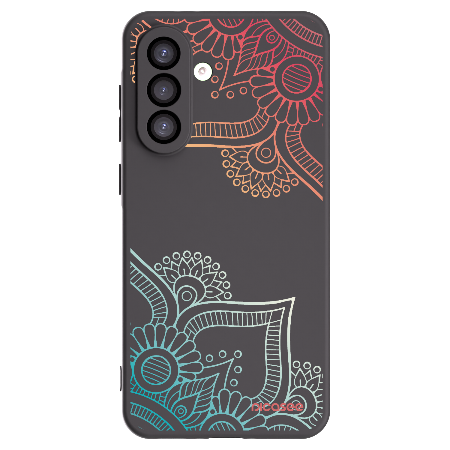 Picasee husă neagră din silicon pentru Samsung Galaxy A26 5G A266B - Flowers pattern