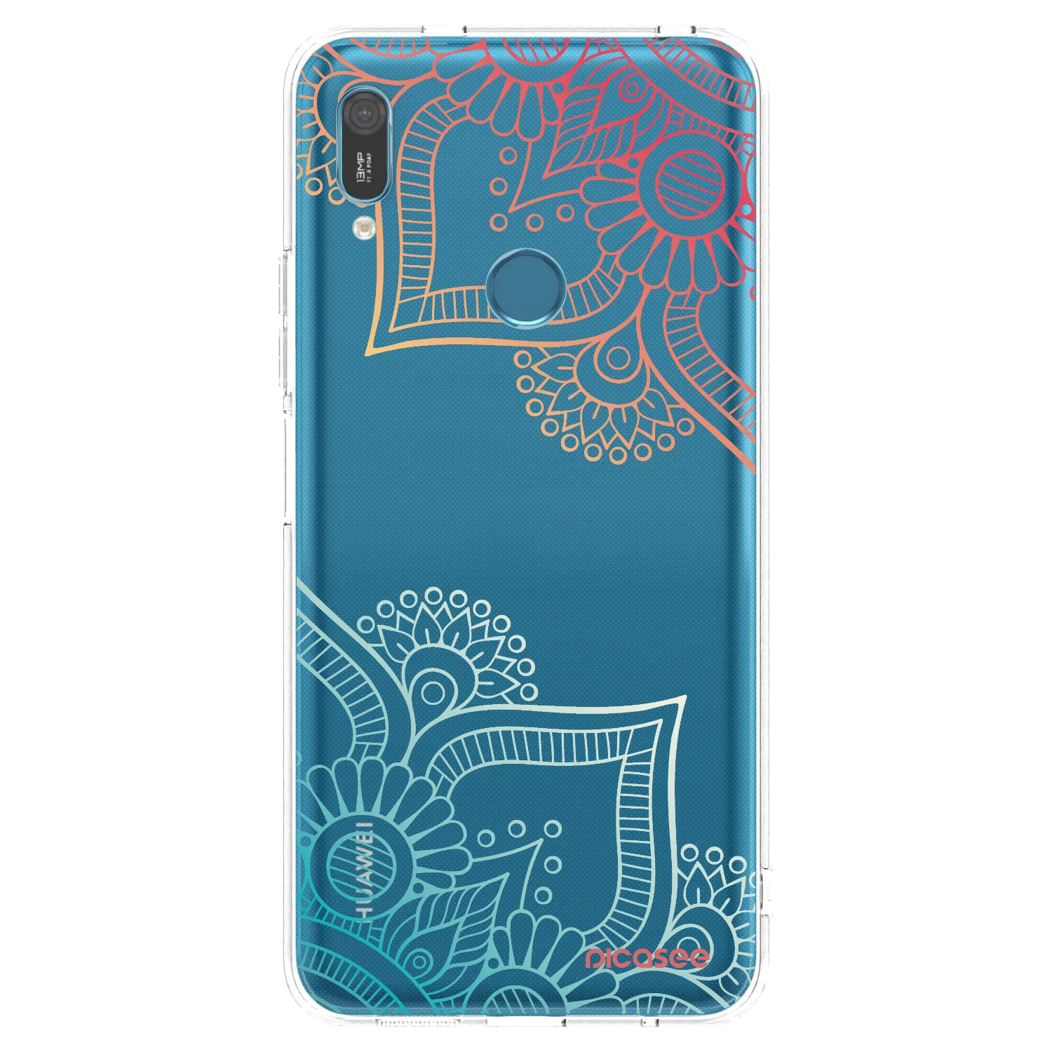 Picasee husă transparentă din silicon pentru Huawei Y6 2019 - Flowers pattern