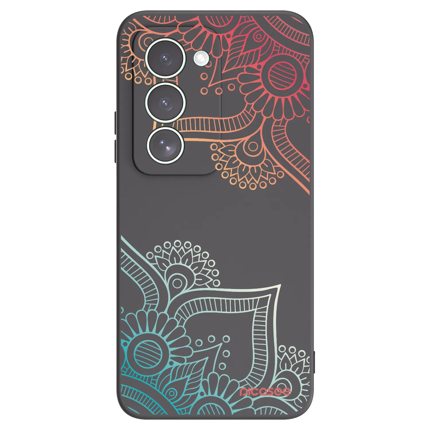 Picasee husă neagră din silicon pentru Xiaomi Redmi 15 5G - Flowers pattern