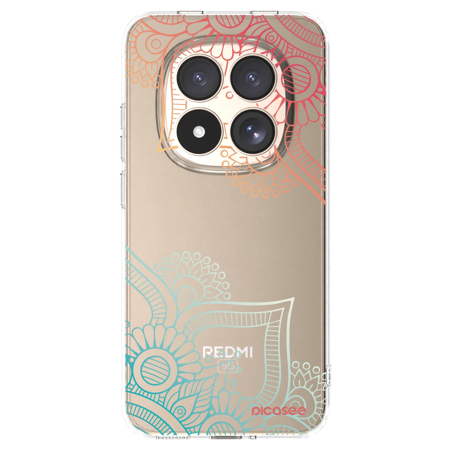 Picasee husă transparentă din silicon pentru Xiaomi Redmi Note 15 Pro 4G - Flowers pattern