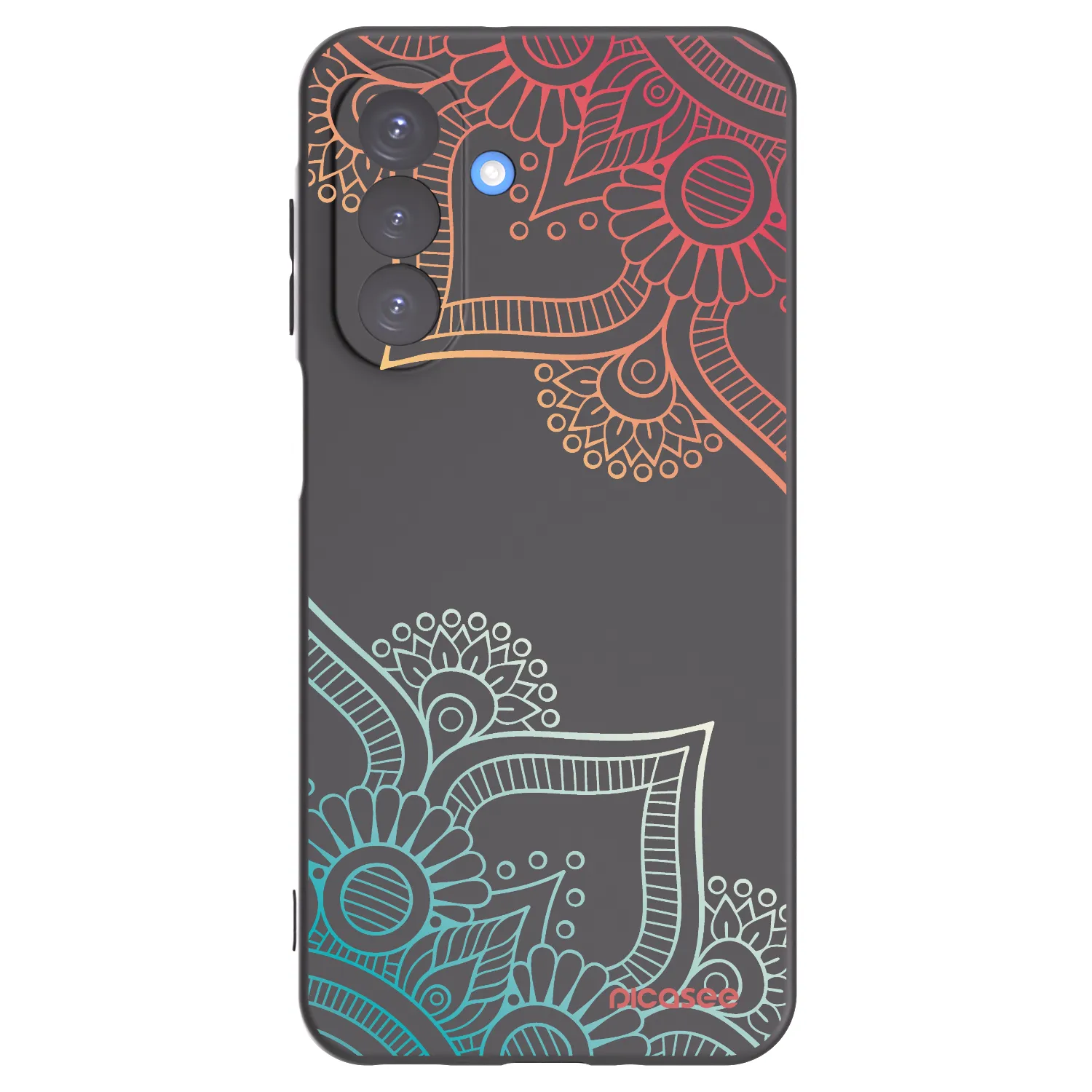Picasee husă neagră din silicon pentru Samsung Galaxy A17 5G - Flowers pattern