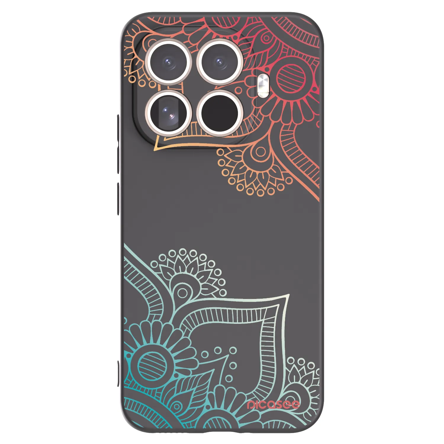 Picasee husă neagră din silicon pentru Xiaomi 15T Pro - Flowers pattern