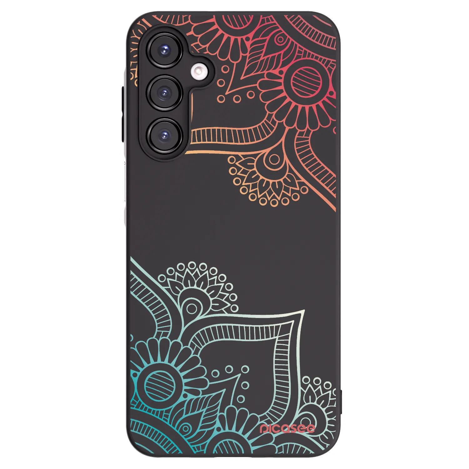 Picasee husă neagră din silicon pentru Samsung Galaxy A16 4G - Flowers pattern