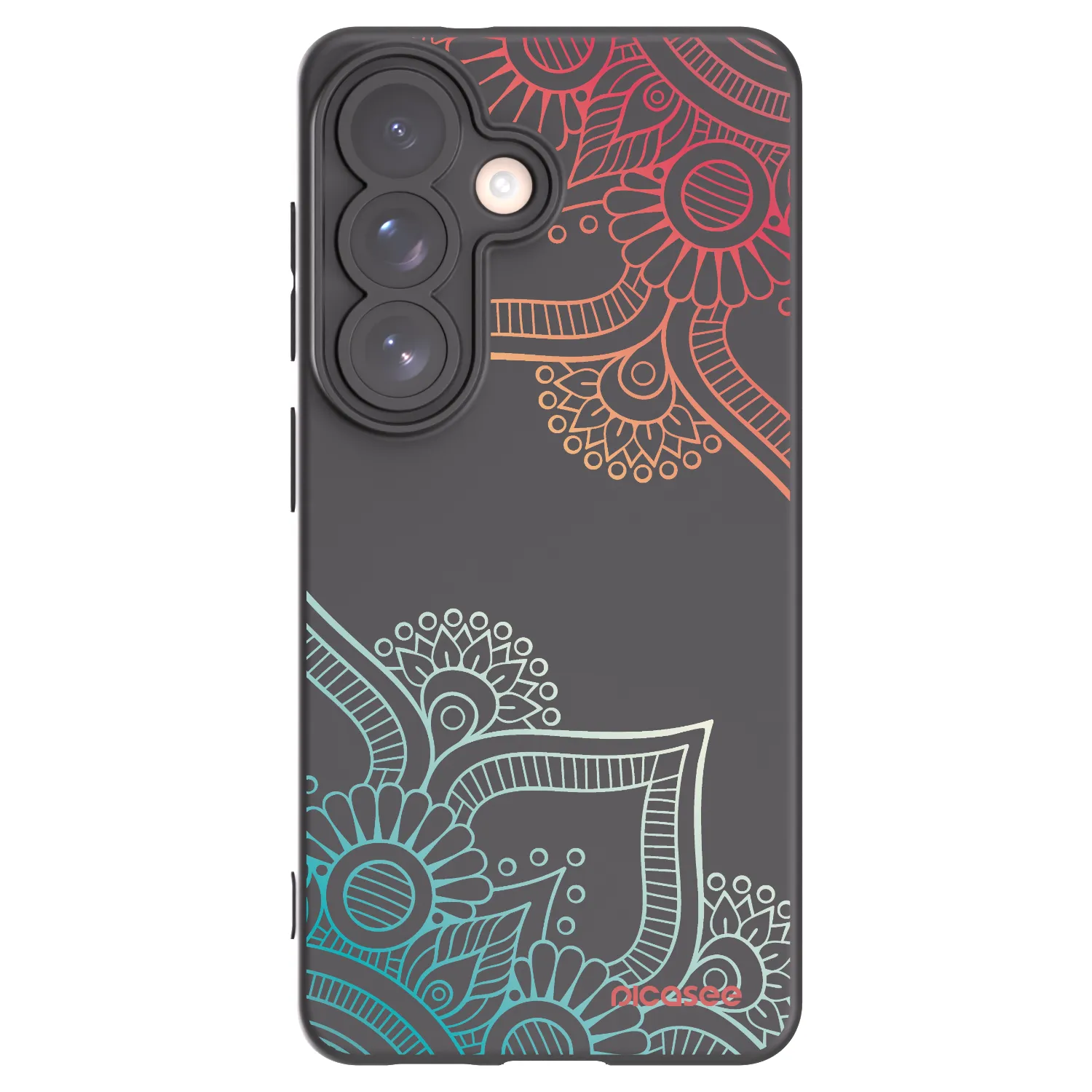 Picasee husă neagră din silicon pentru Samsung Galaxy S26 - Flowers pattern