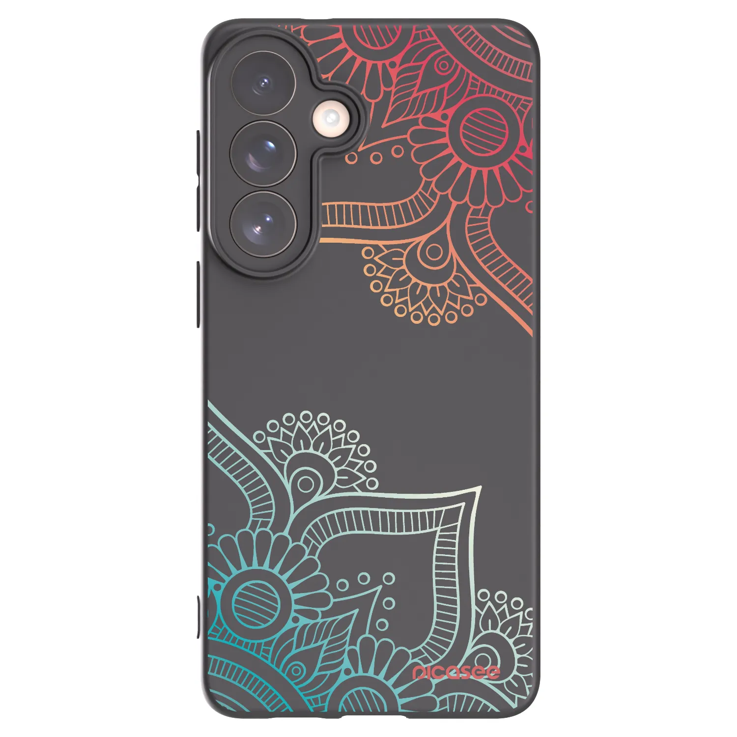Picasee husă neagră din silicon pentru Samsung Galaxy S26+ - Flowers pattern