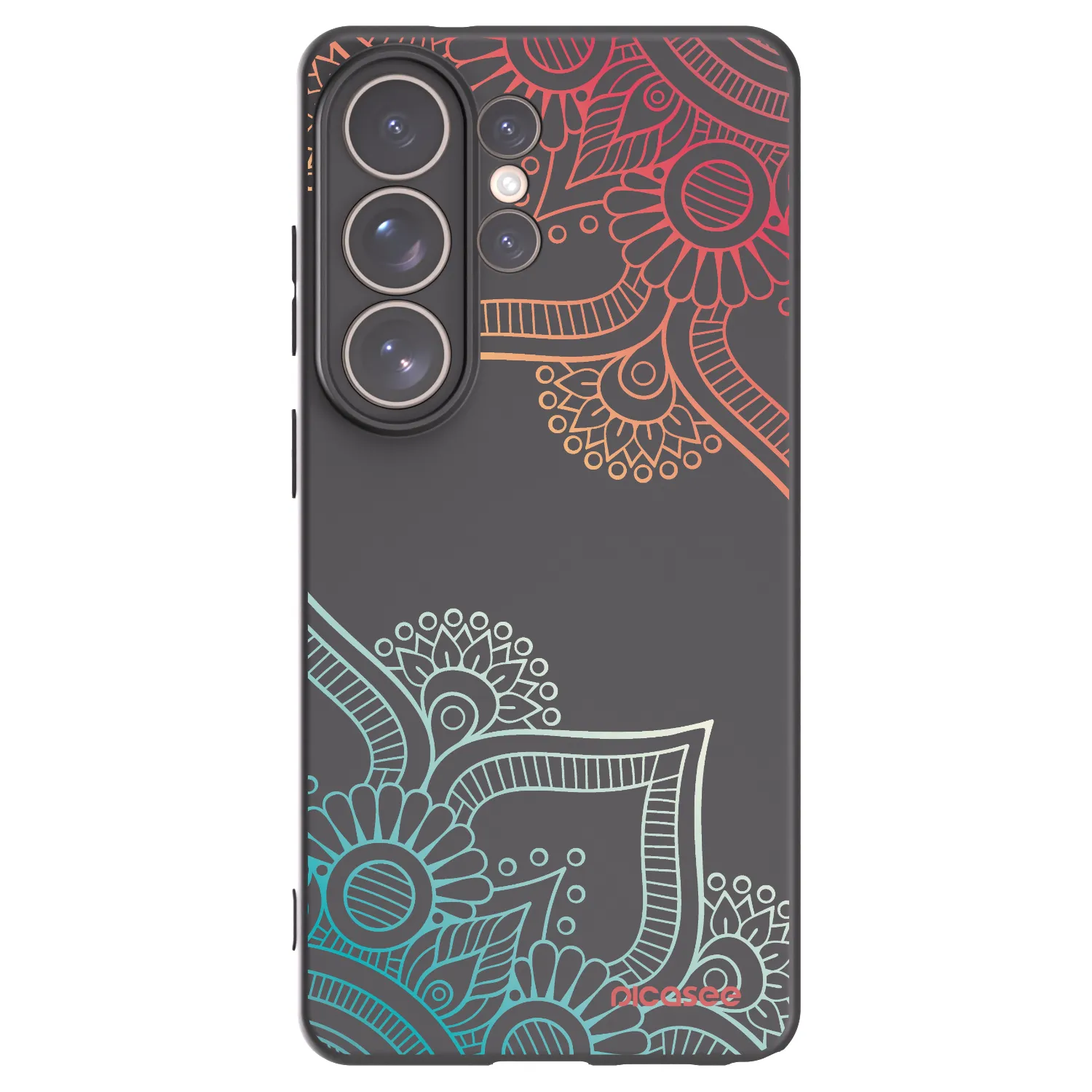 Picasee husă neagră din silicon pentru Samsung Galaxy S26 Ultra - Flowers pattern