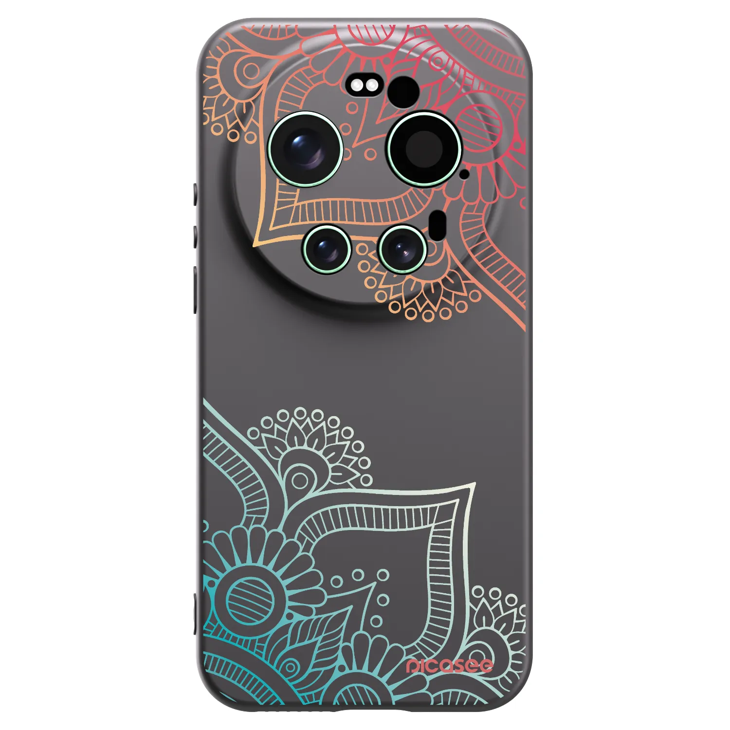 Picasee husă neagră din silicon pentru Xiaomi 17 Ultra - Flowers pattern