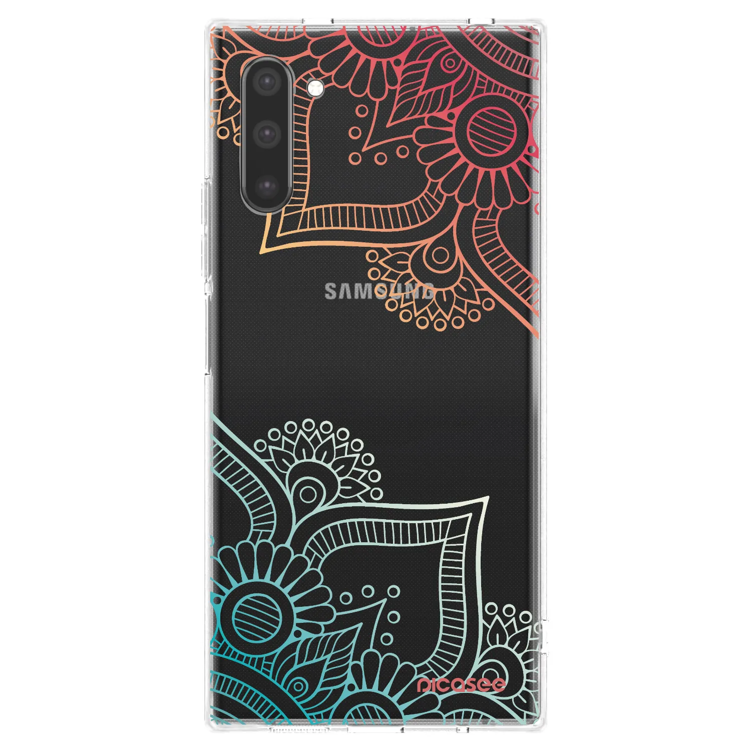 Picasee husă transparentă din silicon pentru Samsung Galaxy Note 10 N970F - Flowers pattern