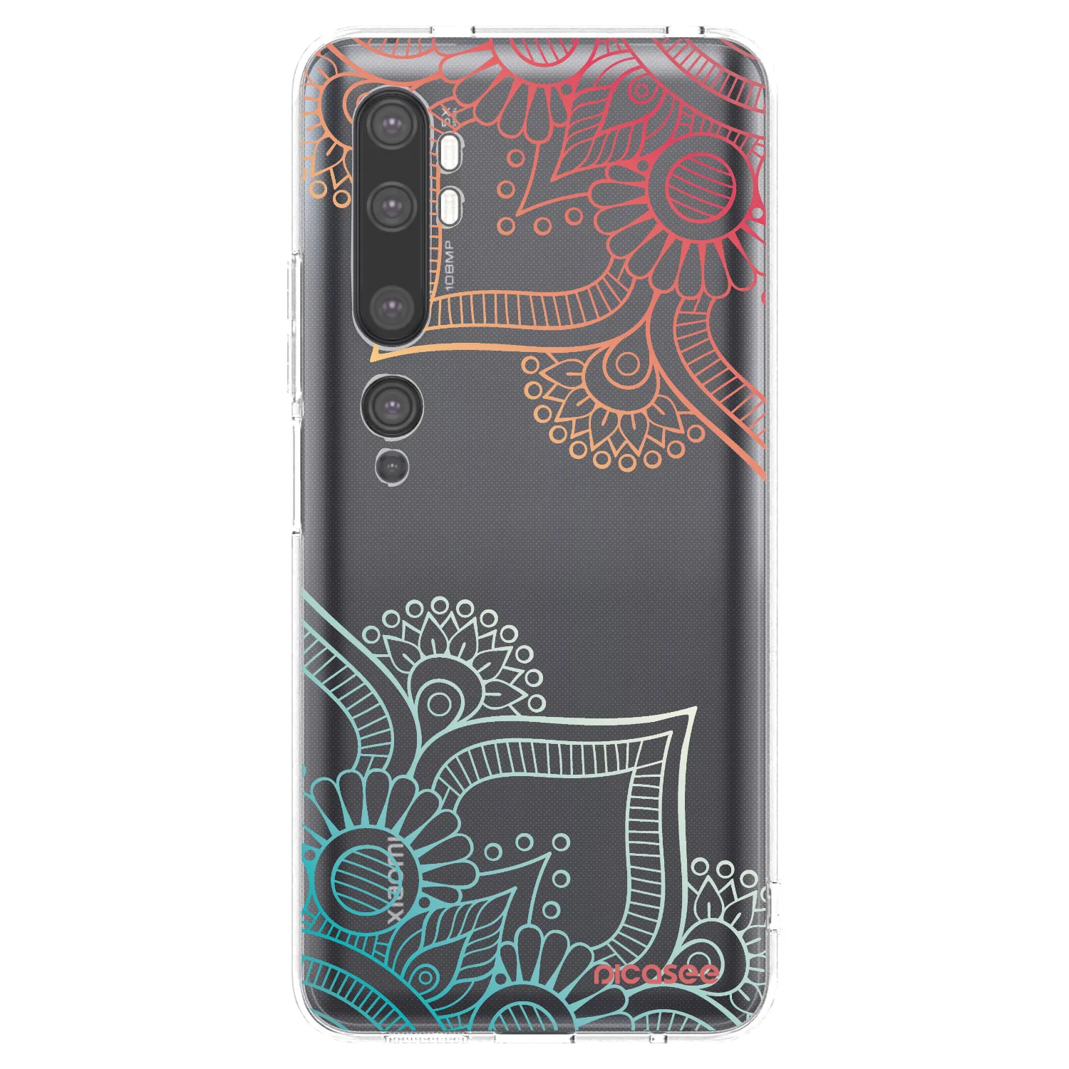 Picasee husă transparentă din silicon pentru Xiaomi Mi Note 10 (Pro) - Flowers pattern