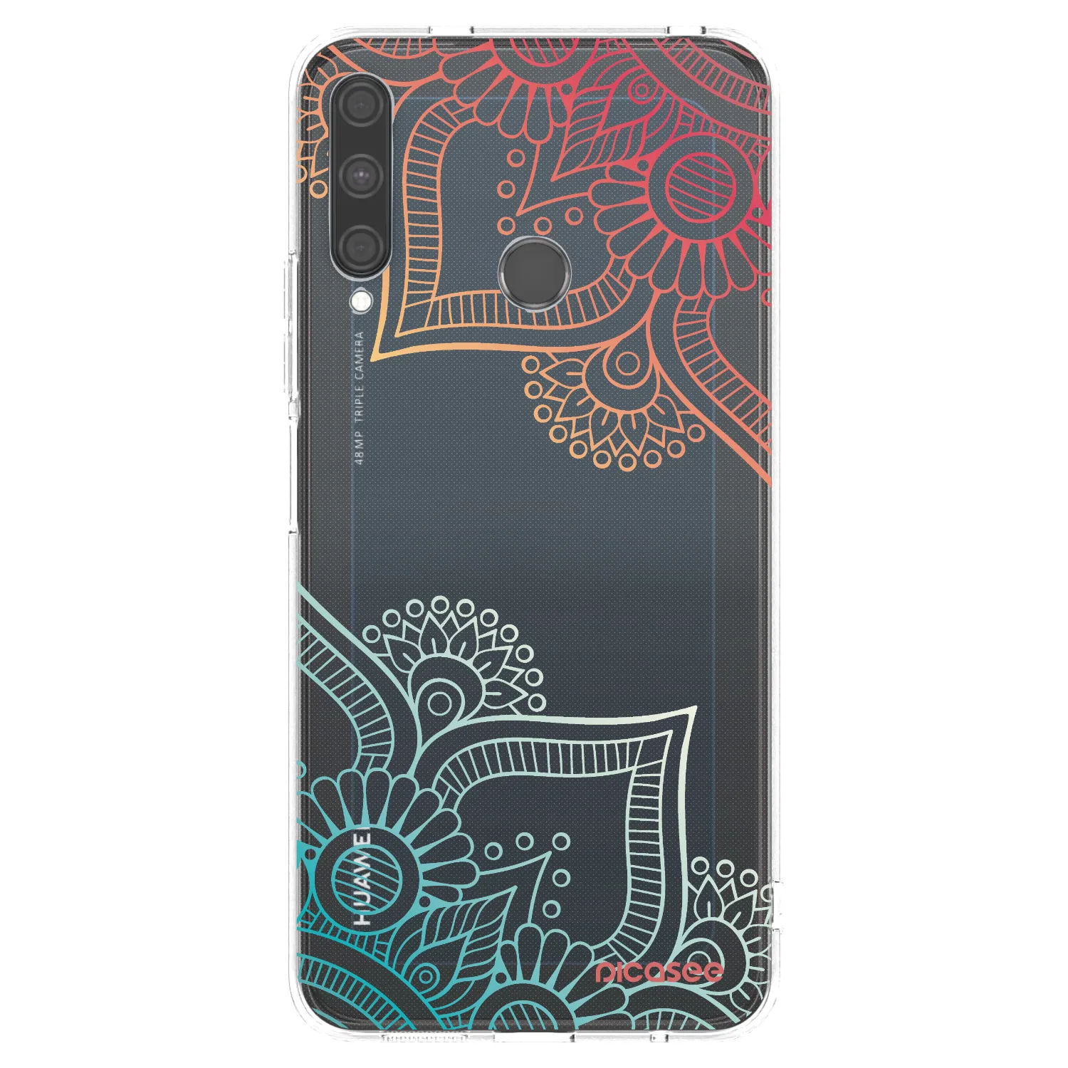 Picasee husă transparentă din silicon pentru Huawei P40 Lite E - Flowers pattern