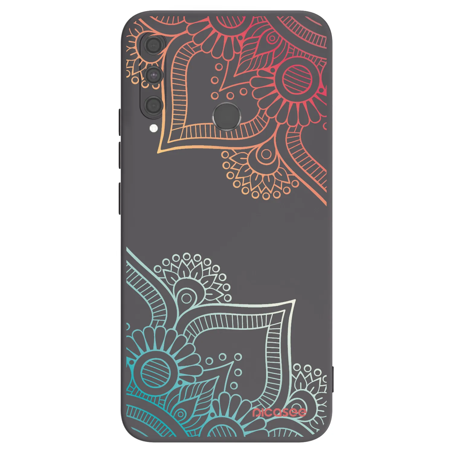Picasee husă neagră din silicon pentru Huawei P40 Lite E - Flowers pattern