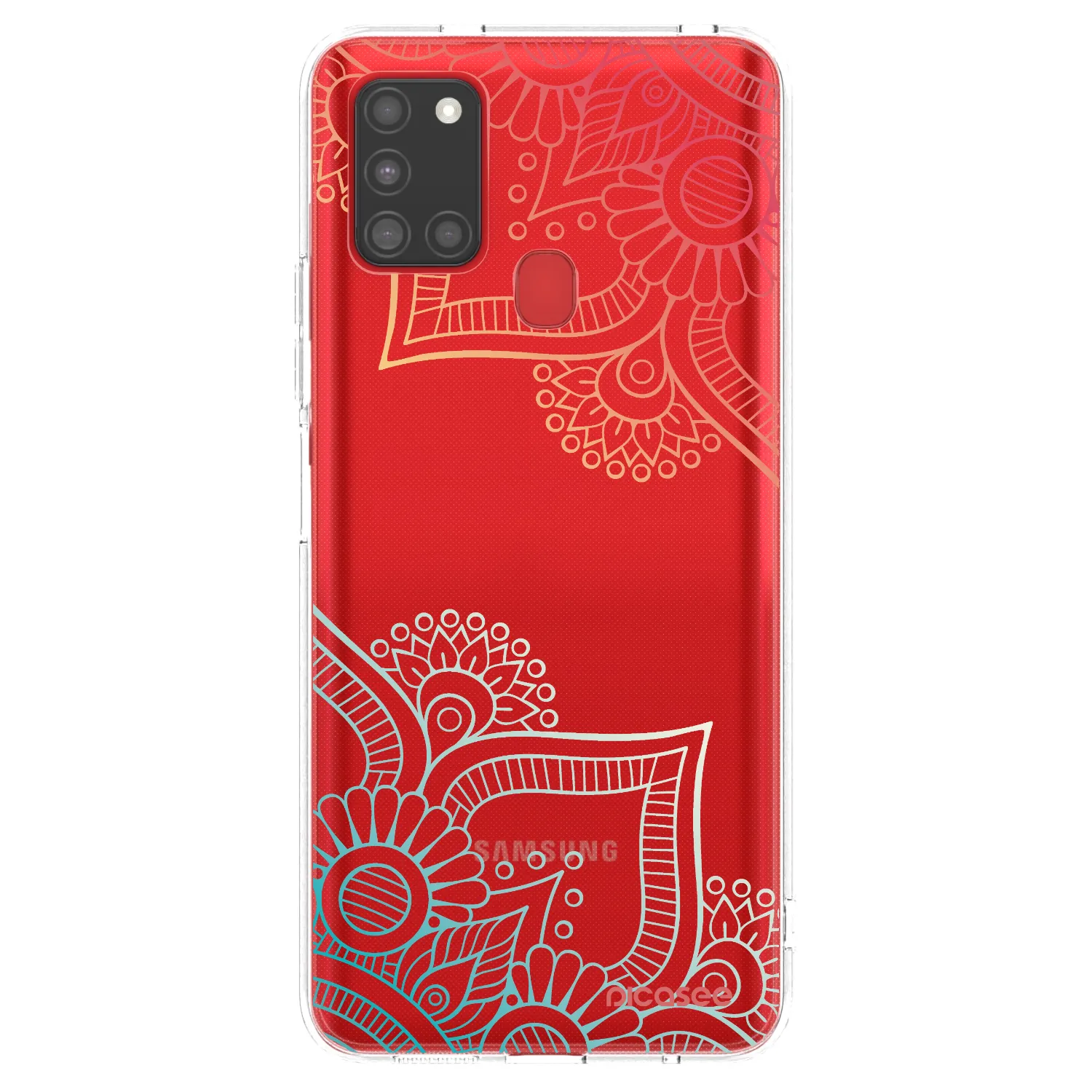 Picasee husă transparentă din silicon pentru Samsung Galaxy A21s - Flowers pattern